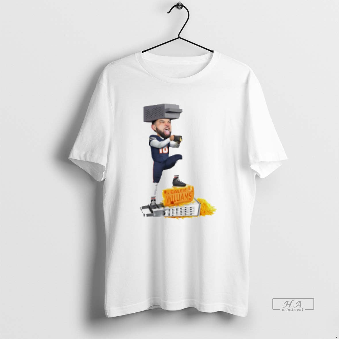 Official Caleb Williams Cheese Grater Caricature - clothing by TeeHivey.com
