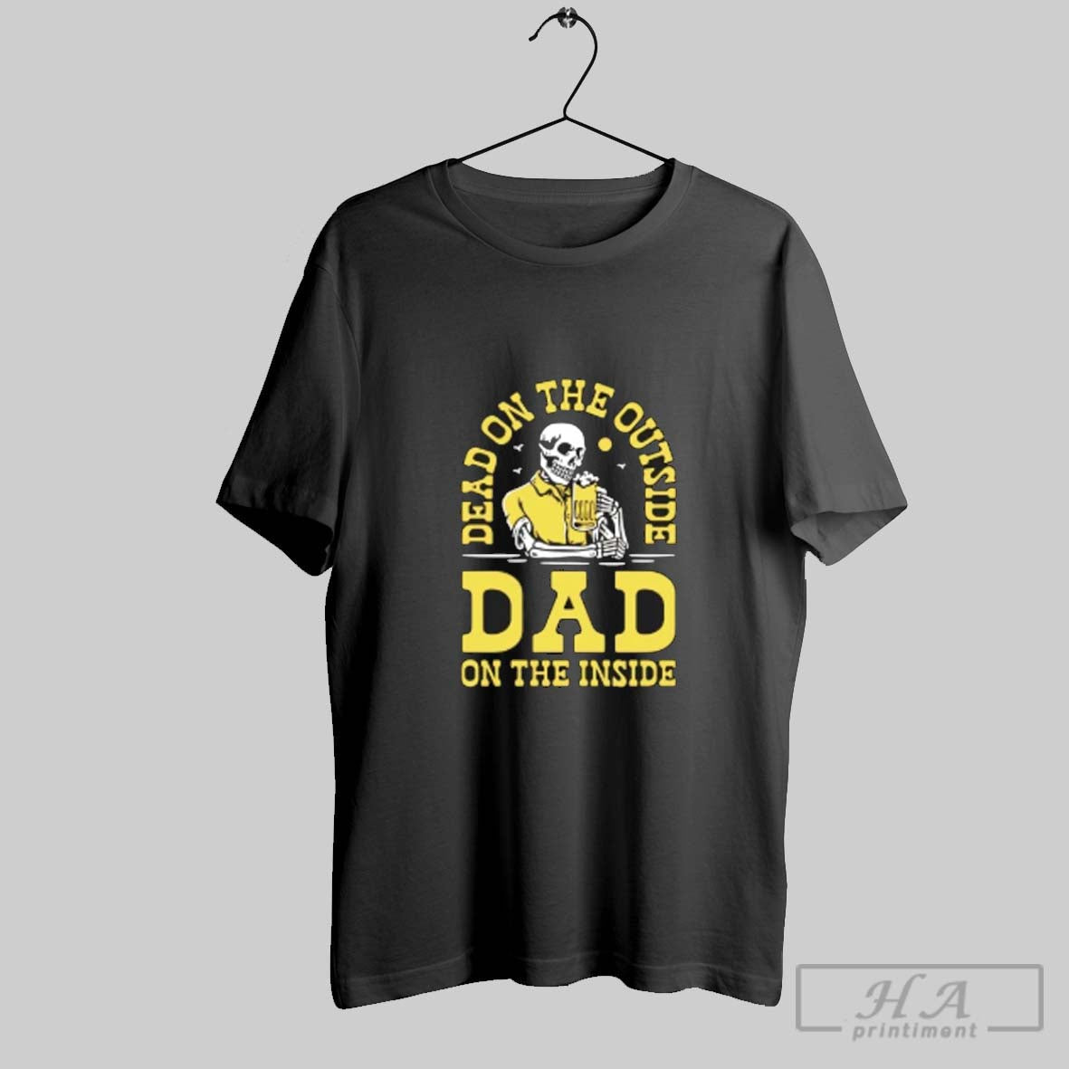 Official Dead On The Outside Dad On The Inside - clothing by TeeHivey.com