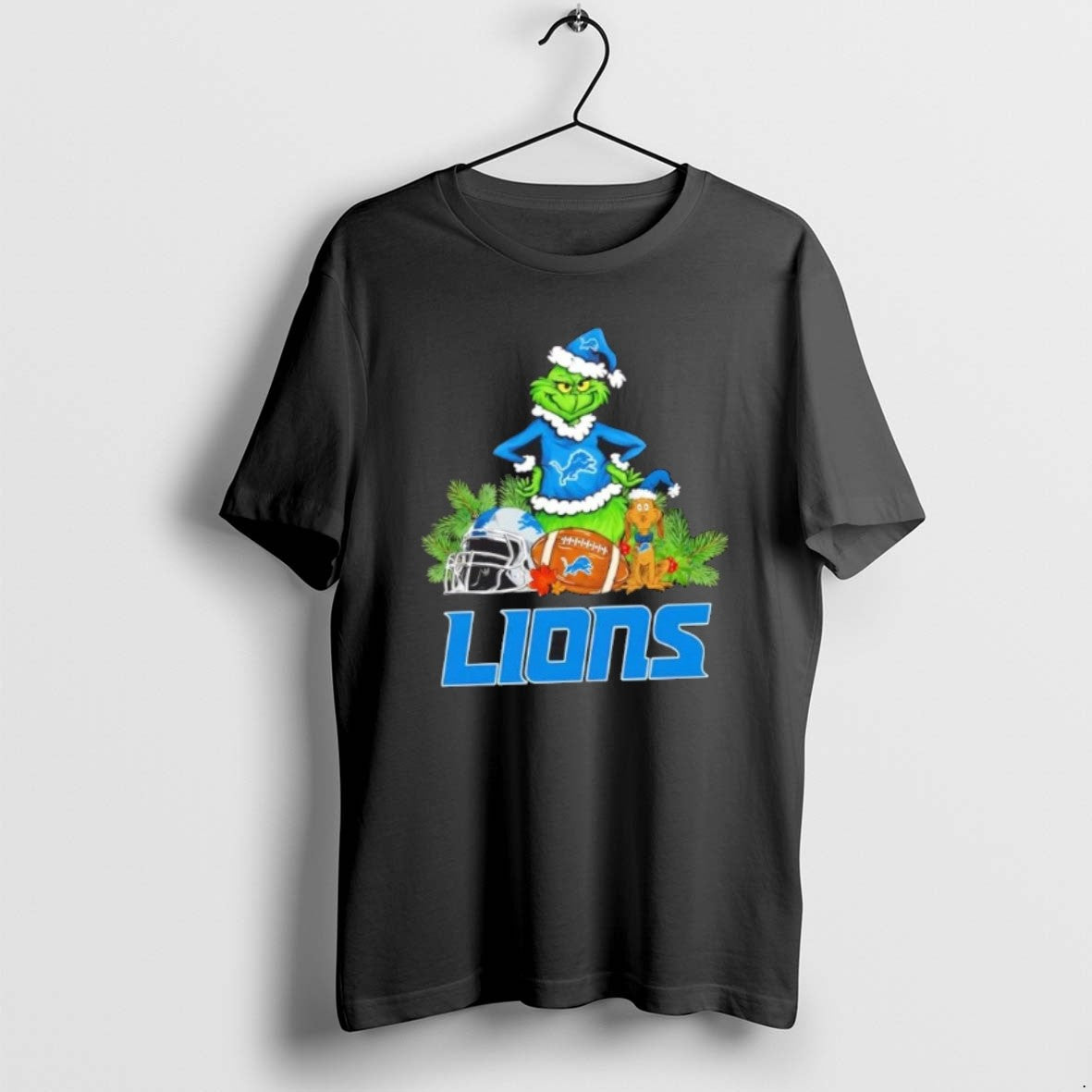 Official Detroit Lions Football X Grinch And Max Dog Merry Christmas - clothing by TeeHivey.com