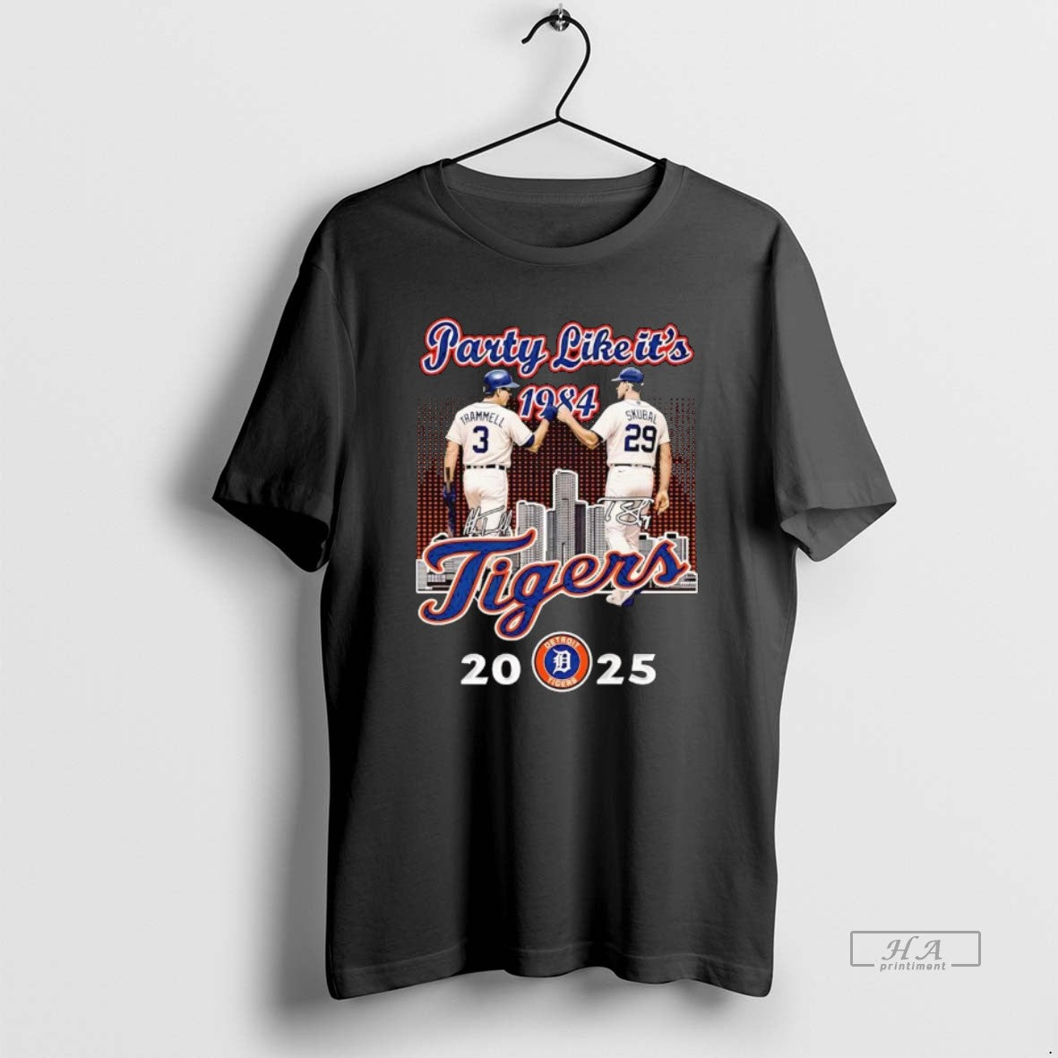 Official Detroit Tigers Trammell And Skubal 2025 Party Like Its 1984 - clothing by TeeHivey.com