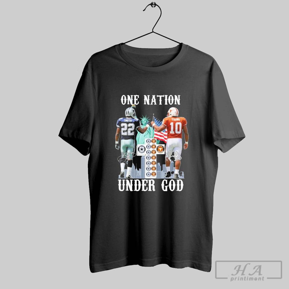 Official Emmitt Smith And Vince Young One Nation Under God - clothing by TeeHivey.com