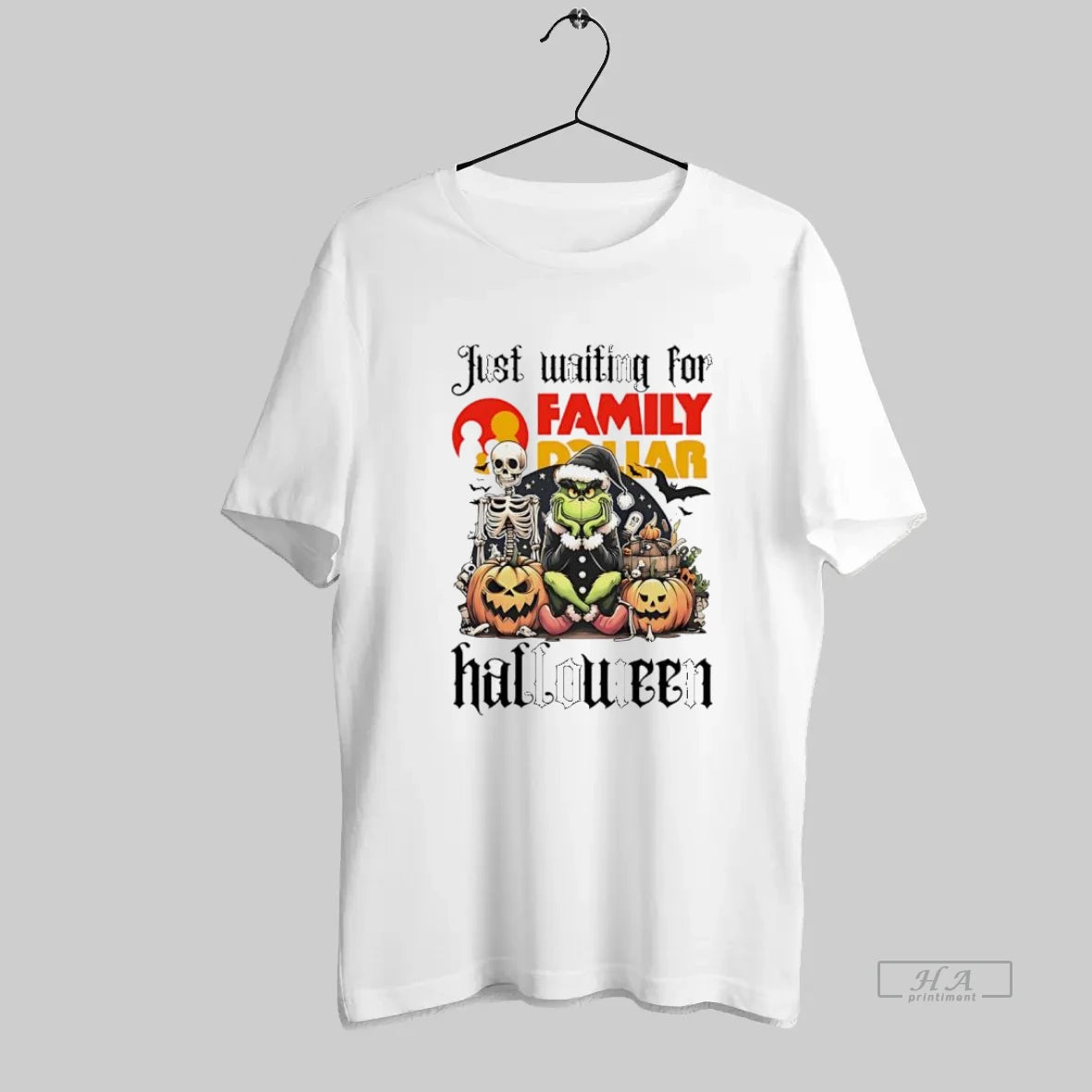 Official Family Dollar Grinch Just Waiting For Halloween Goth Graphic - clothing by TeeHivey.com