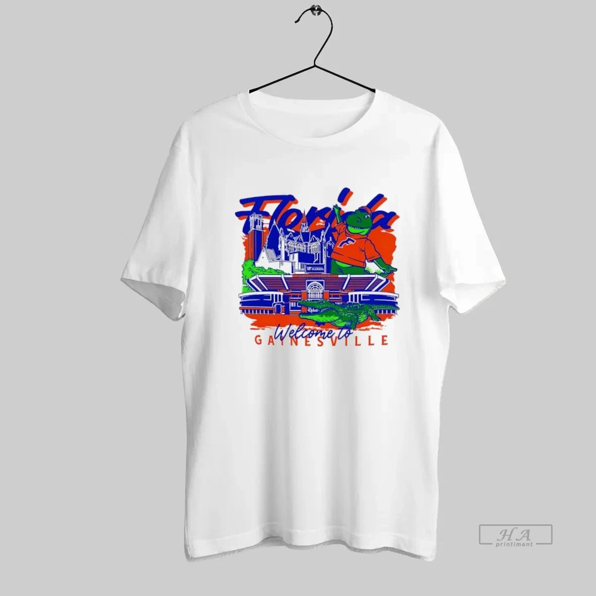 Official Florida Gators Football Welcome To Gainesville Hand Drawn Campus Masot - clothing by TeeHivey.com