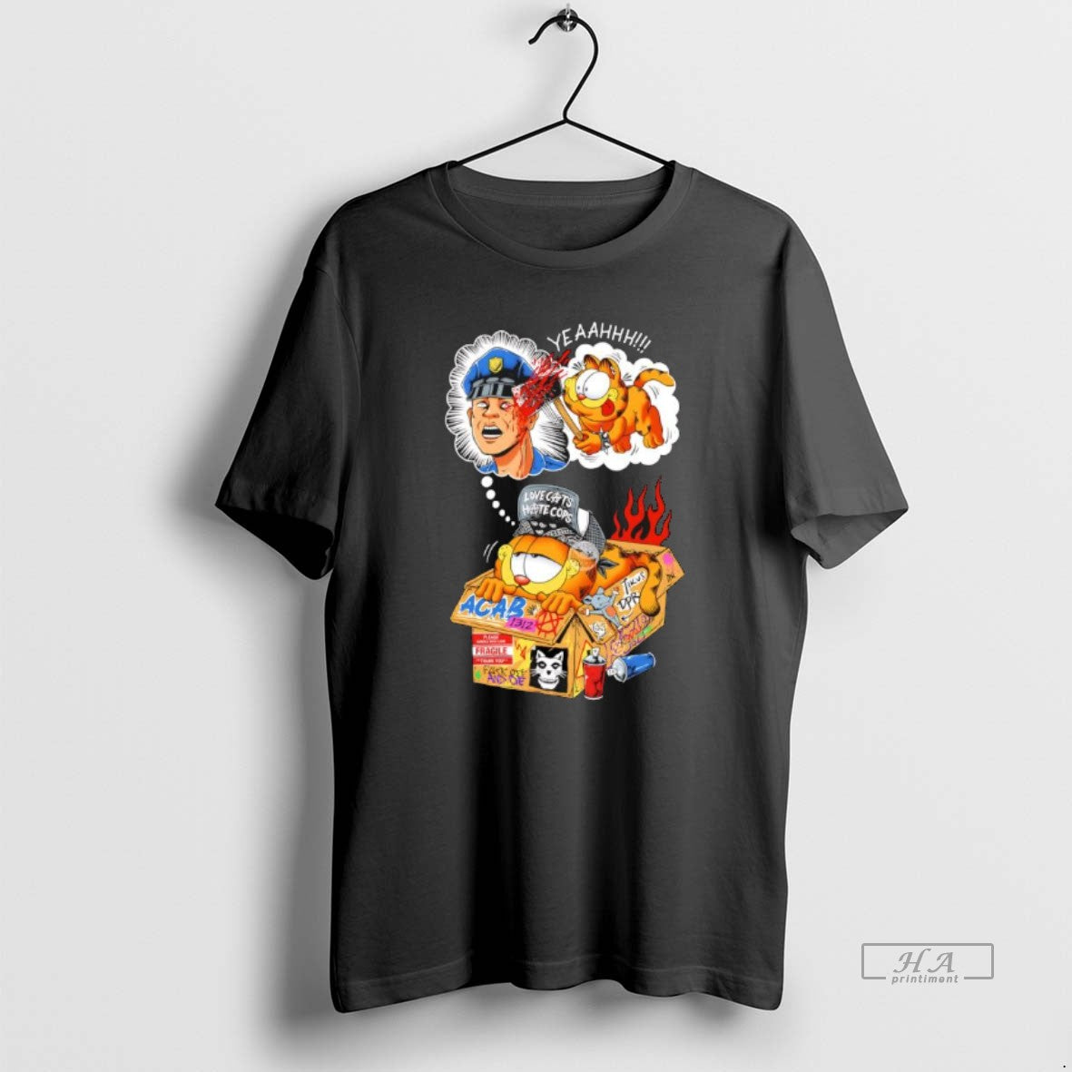 Official Garf Love Cats Hate Cops Acab Graphic - clothing by TeeHivey.com