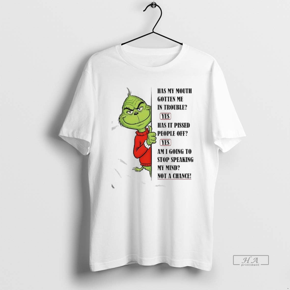 Official Grinch Has My Mouth Gotten Me In Trouble Has It Pissed People Off Am - clothing by TeeHivey.com