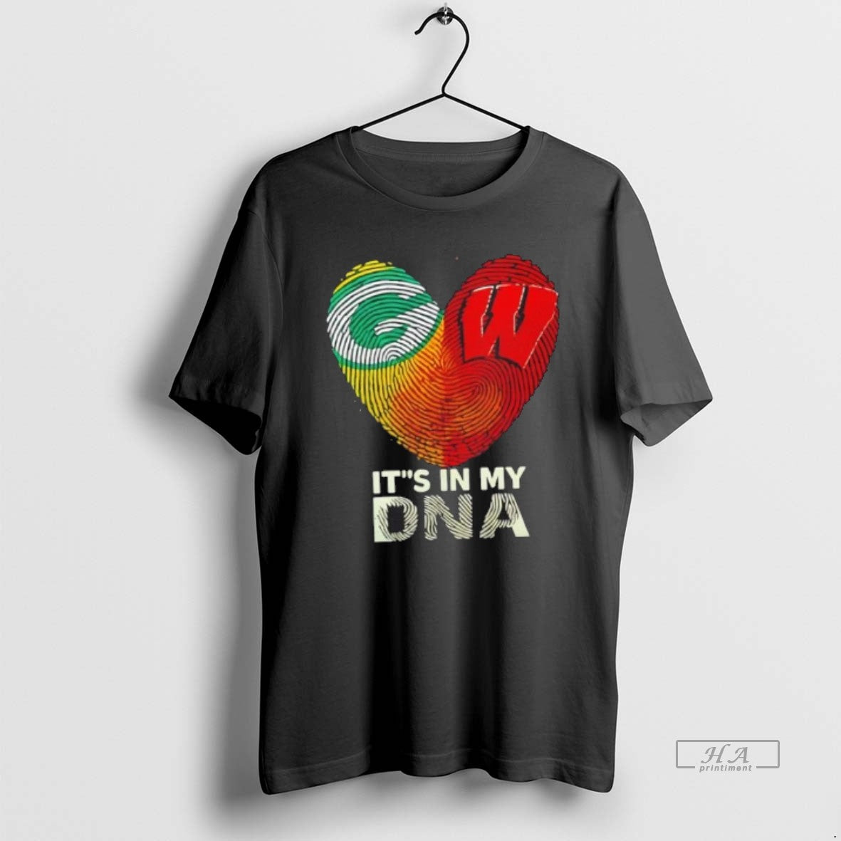 Official Heart Green Bay Packers X Wisconsin Badgers Its In My Dna - clothing by TeeHivey.com