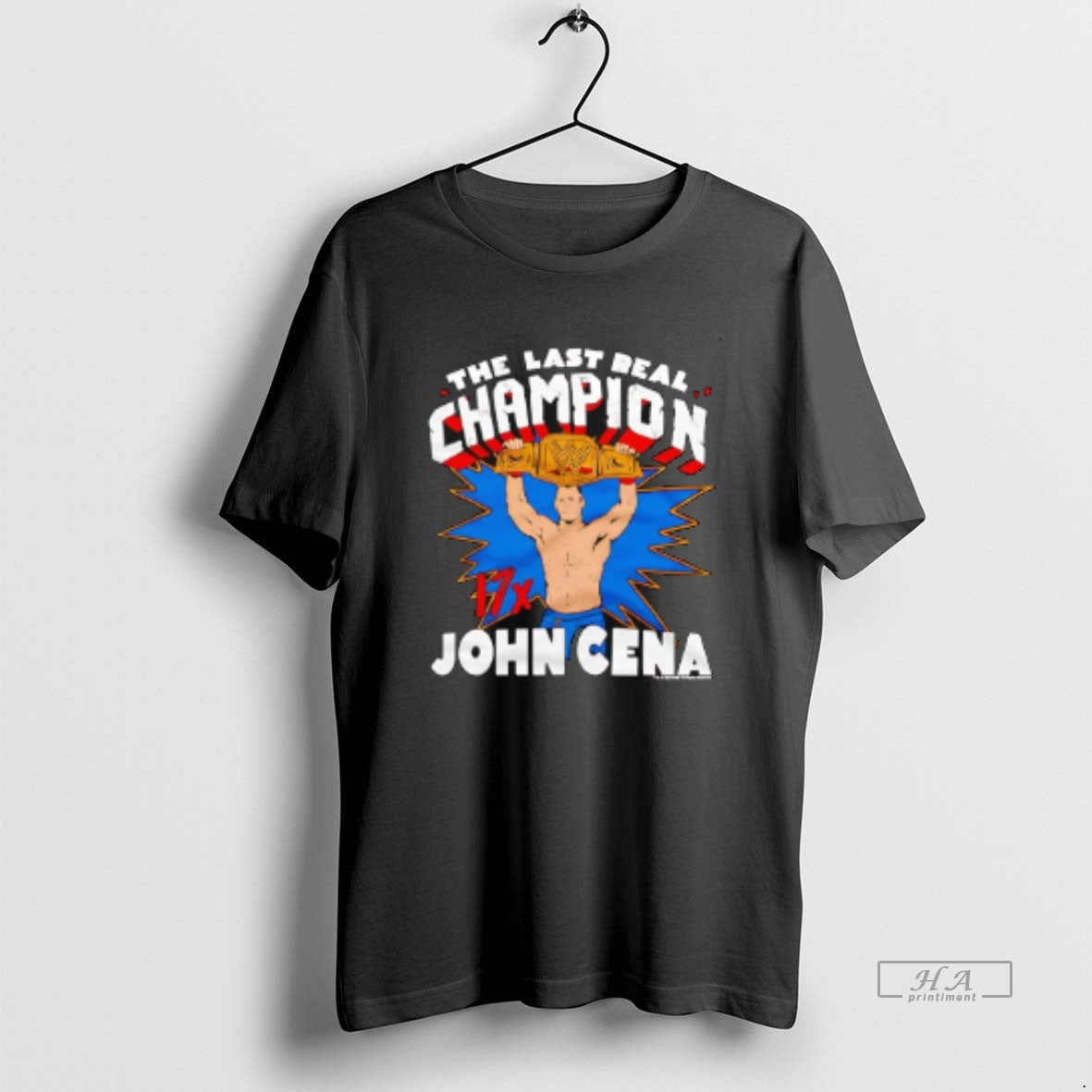 Official John Cena The Last Real Champion 17x Caricature - clothing by TeeHivey.com