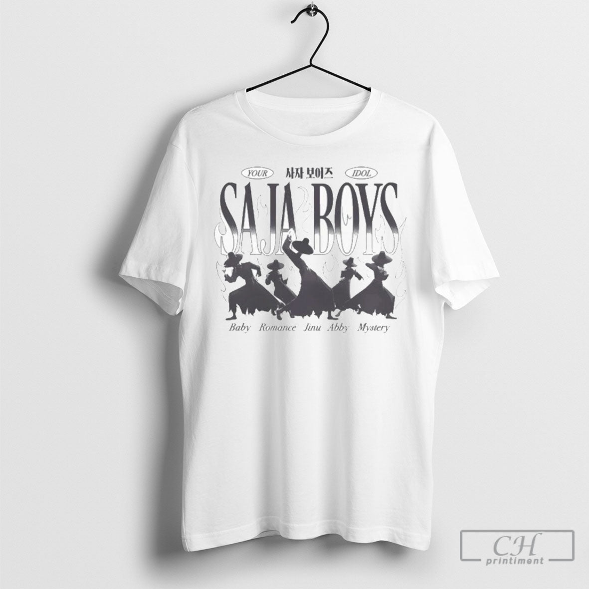Official Kpop Demon Hunters Saja Boys Your Idol Baby Romance Jinu Abby Mystery Sweater Tee