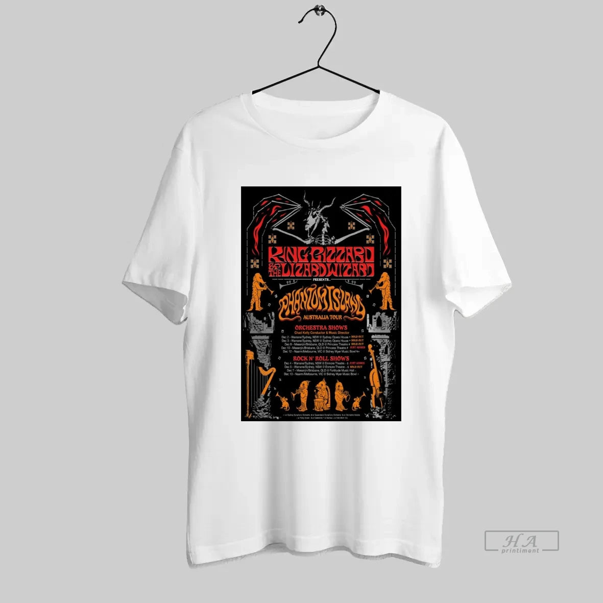Official King Gizzard And The Lizard Wizard Phantom Island Aus Tour 2025 - clothing by TeeHivey.com