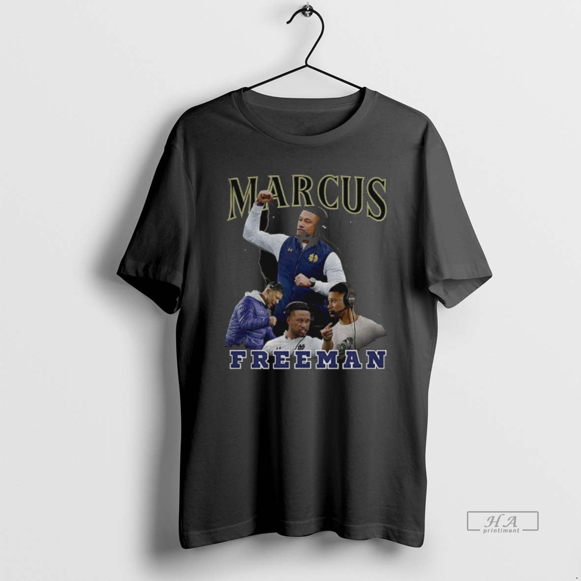 Official Marcus Freeman Notre Dame Fighting Irish Football Graphic Vintage - clothing by TeeHivey.com