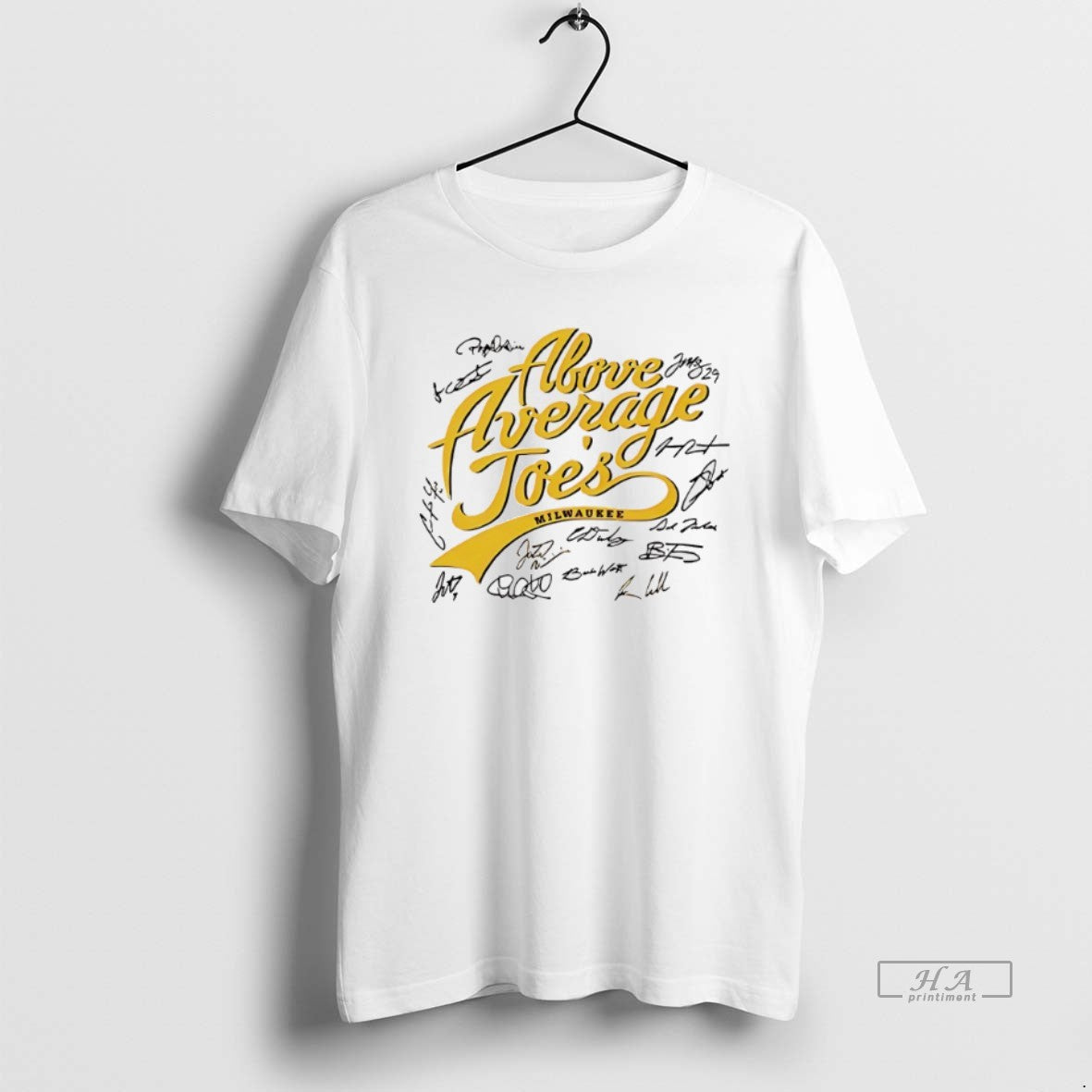 Official Milwaukee Baseball The Above Average Joes Players Signatures - clothing by TeeHivey.com