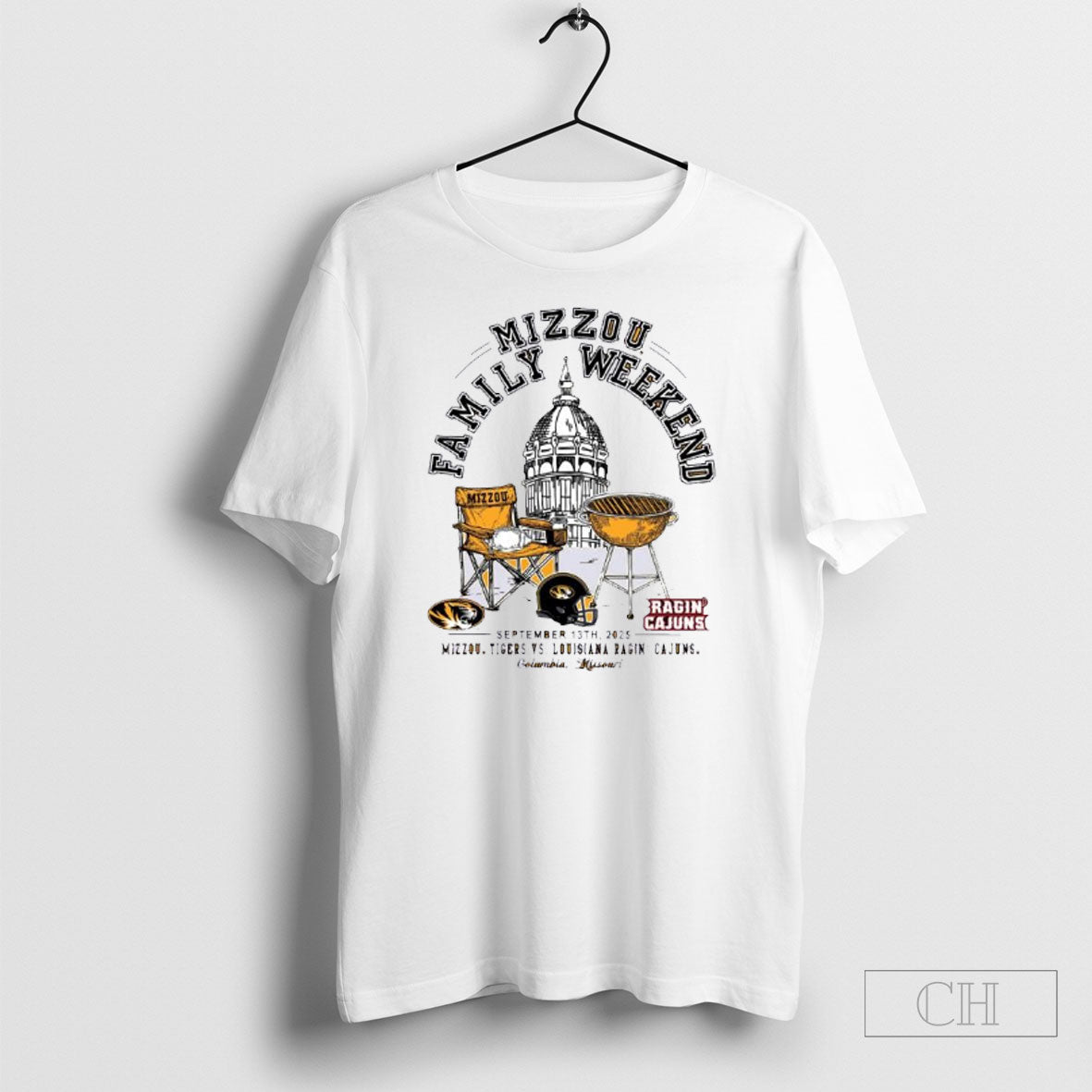 Official Mizzou Tiger Vs Louisiana Ragin Cajuns 2025 Gameday Family Weekend T Sweater