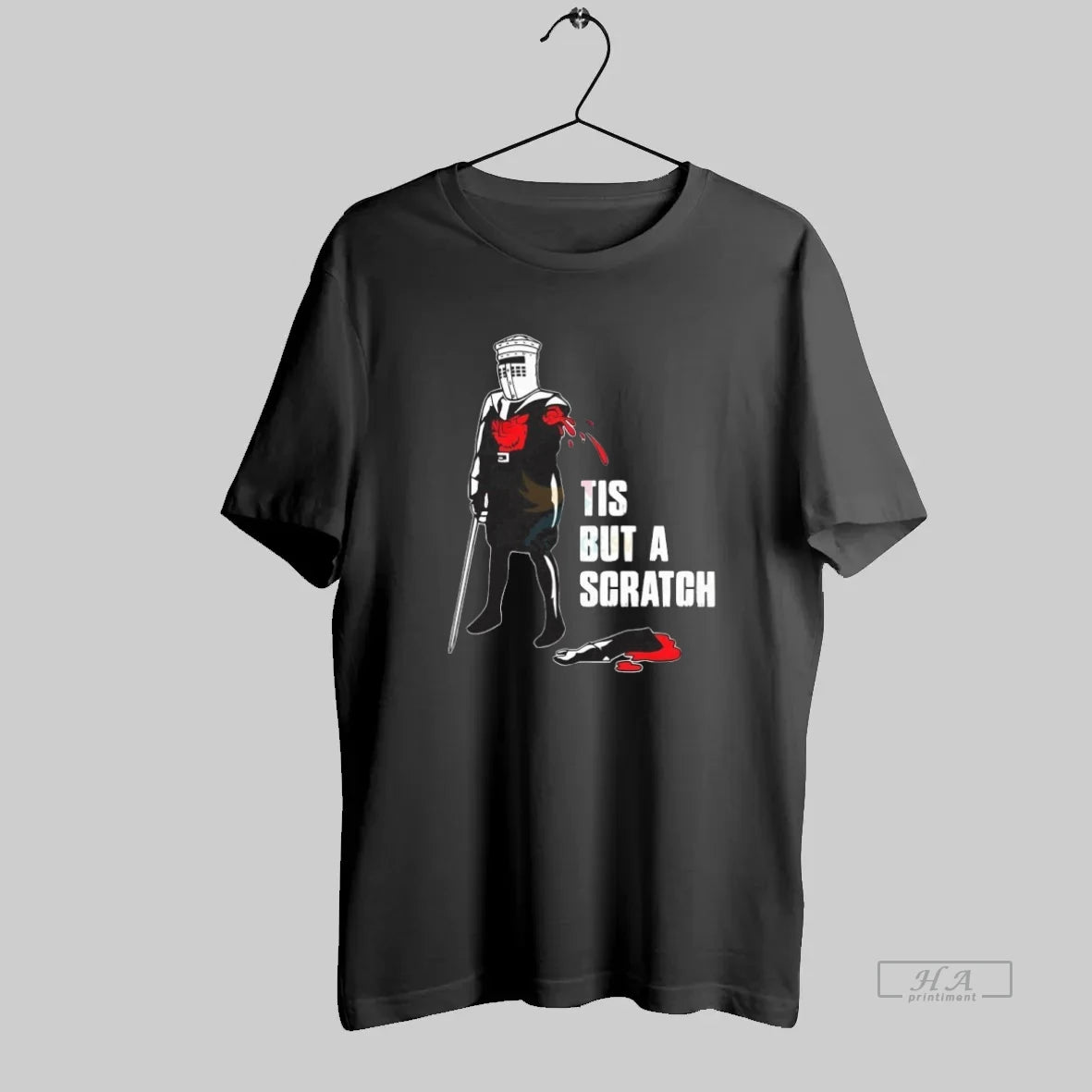 Official Monty Python Holy Grail Tis But A Scratch Black Knigh - clothing by TeeHivey.com