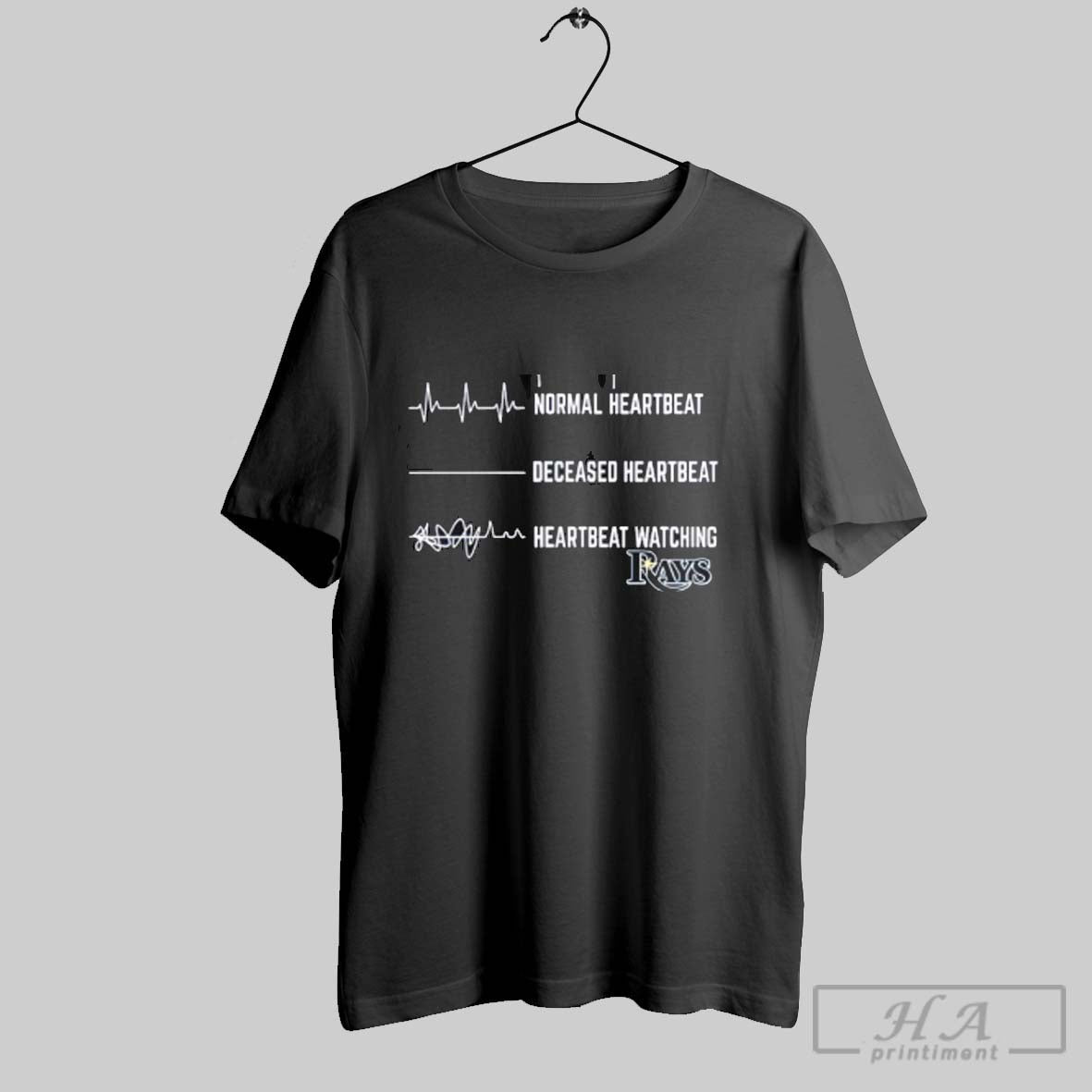 Official Normal Heartbeat Deceased Heartbeat Heartbeat Watching Rays - clothing by TeeHivey.com