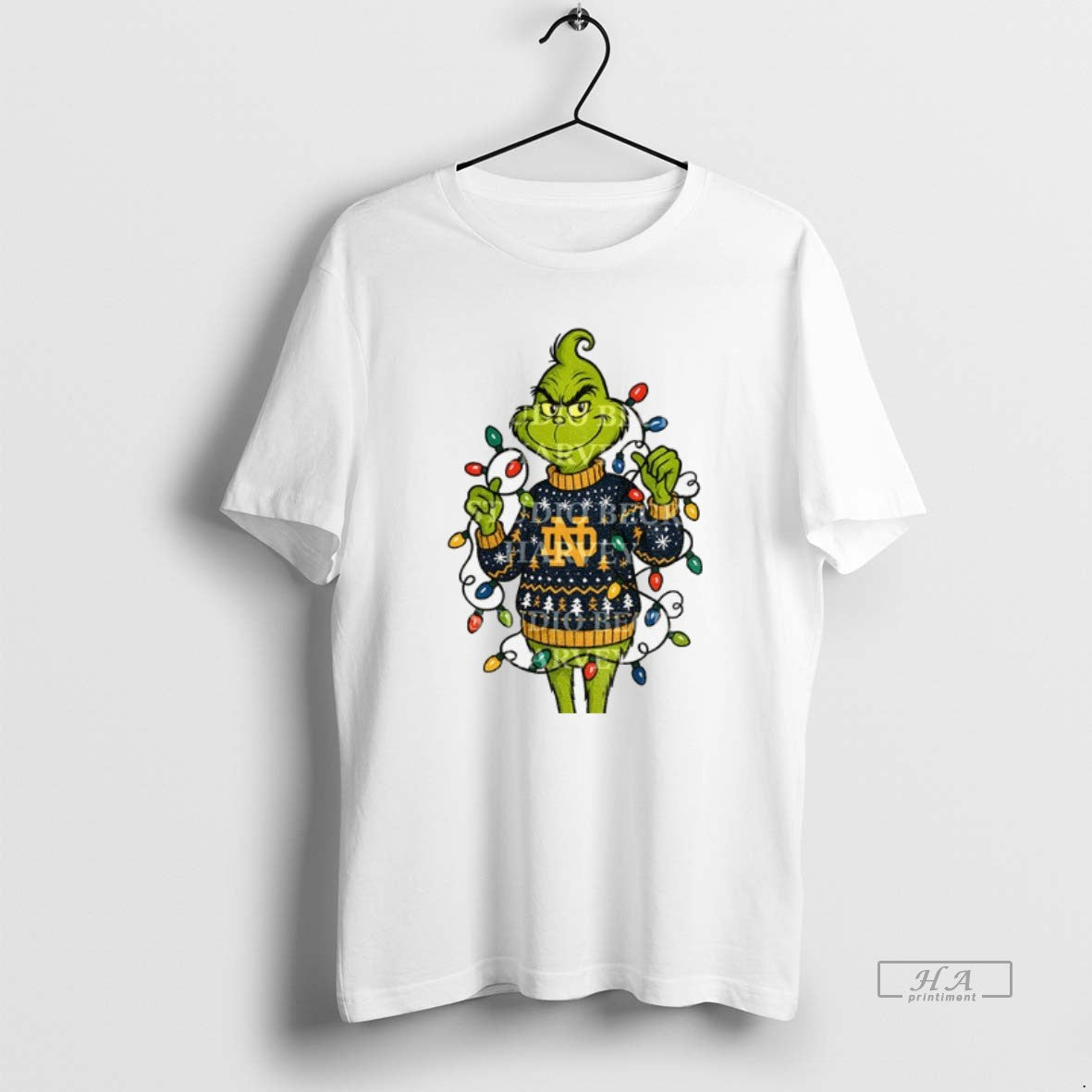 Official Notre Dame Grinch Christmas Light - clothing by TeeHivey.com