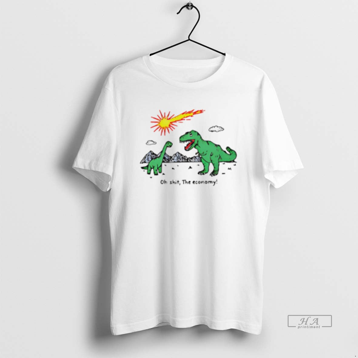 Official Oh Shit The Economy Extinct Dinosaurs Meme - clothing by TeeHivey.com