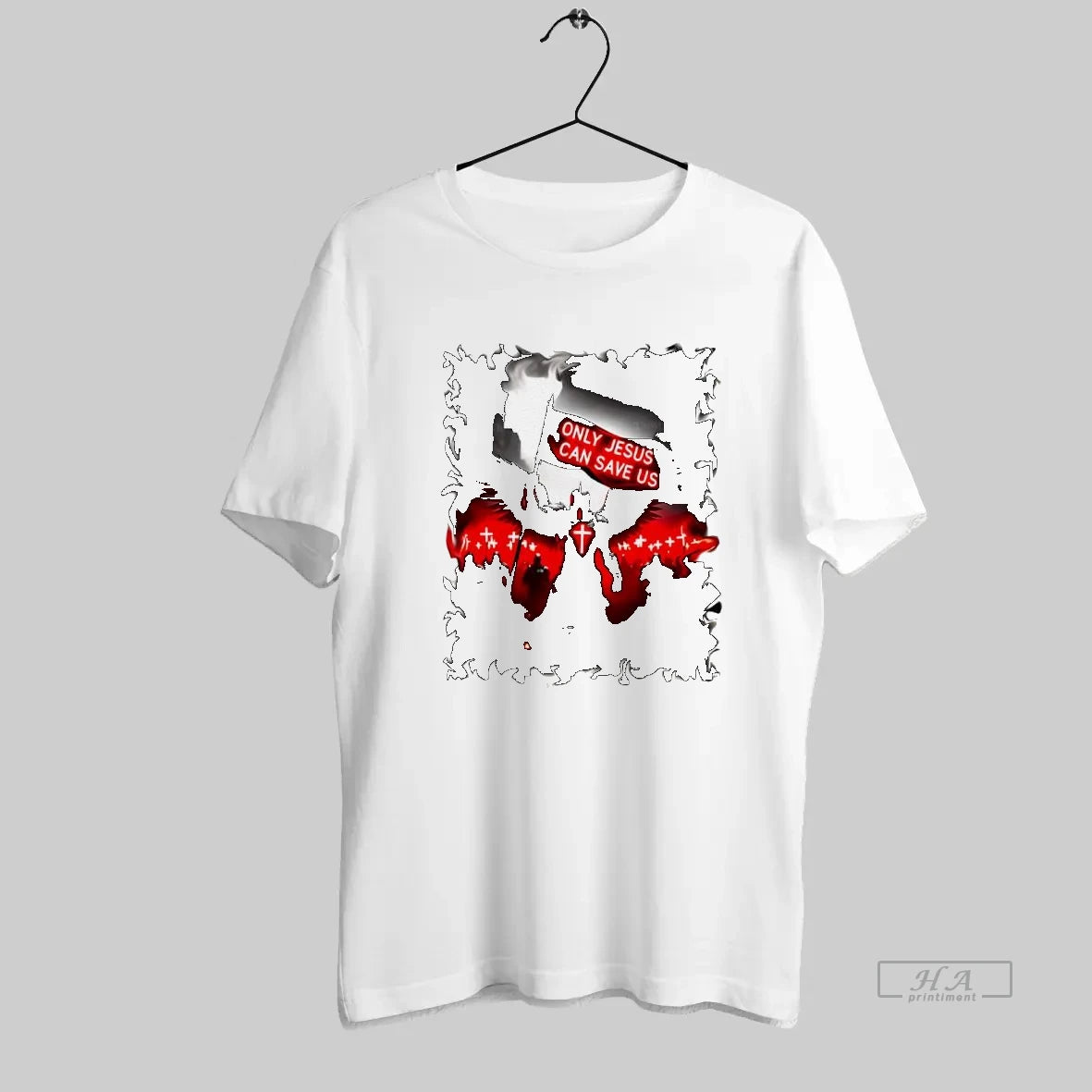 Official Only Jesus Can Save Us Warrior Angel Cross Christian - clothing by TeeHivey.com
