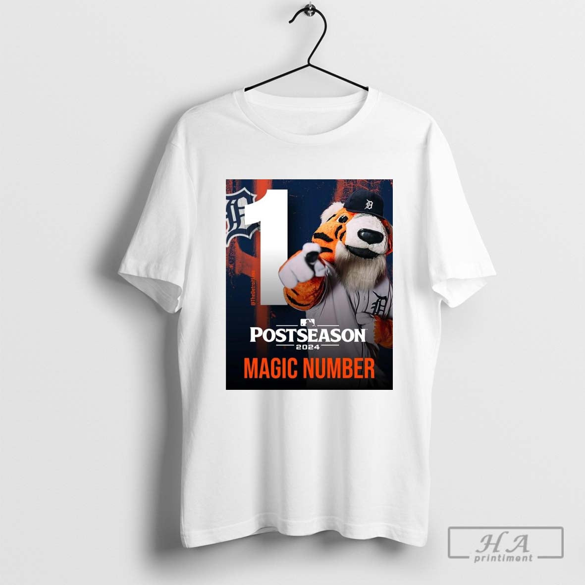 Official Poster Detroit Tigers Postseason Mlb 2024 Magic Number One - clothing by TeeHivey.com