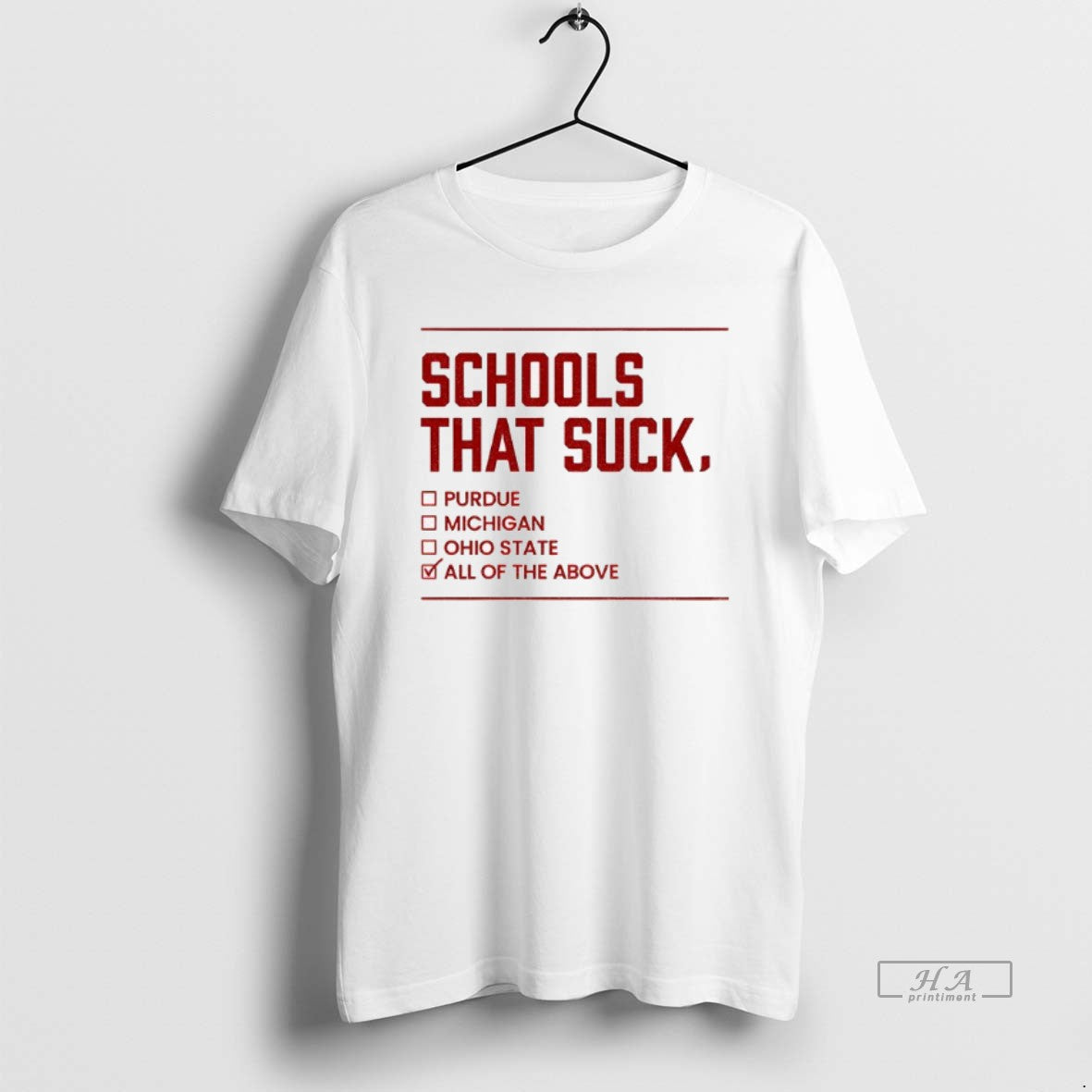 Official Schools That Suck Checkbox Indiana Hoosier Football Big10 Champions - clothing by TeeHivey.com