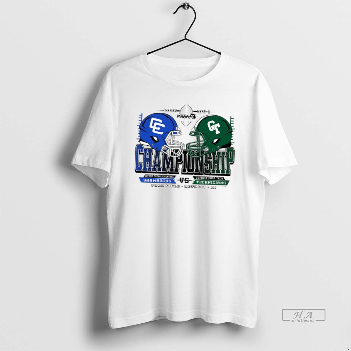 Official Shamrocks Vs Technicians 2025 Mhsaa Football D1 Championship - clothing by TeeHivey.com