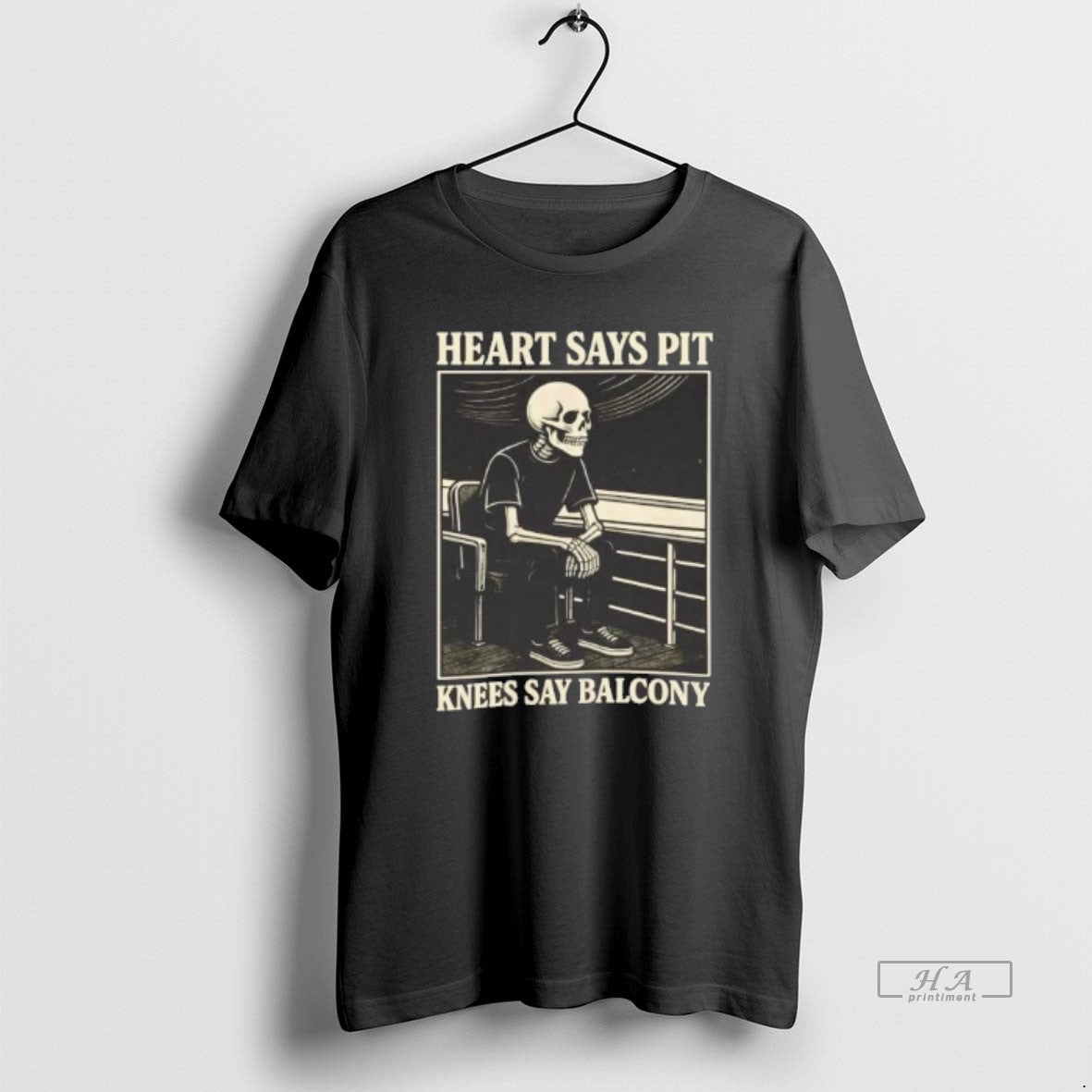 Official Skeleton Heart Says Pit Knees Say Balcony - clothing by TeeHivey.com