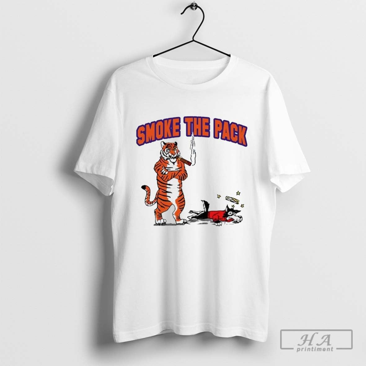 Official Smoke The Pack Clemson Tigers Vs Nc State Wolfpack Graphic - clothing by TeeHivey.com