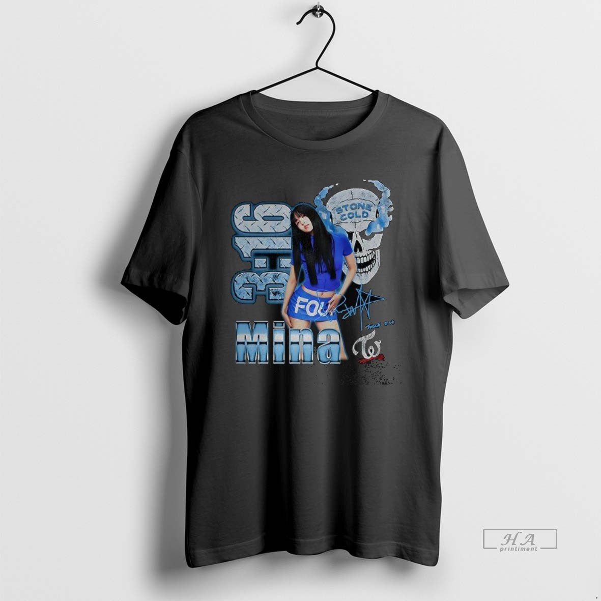 Official Twice Mina Stone Cold Skull Burning 3 16 Signature - clothing by TeeHivey.com
