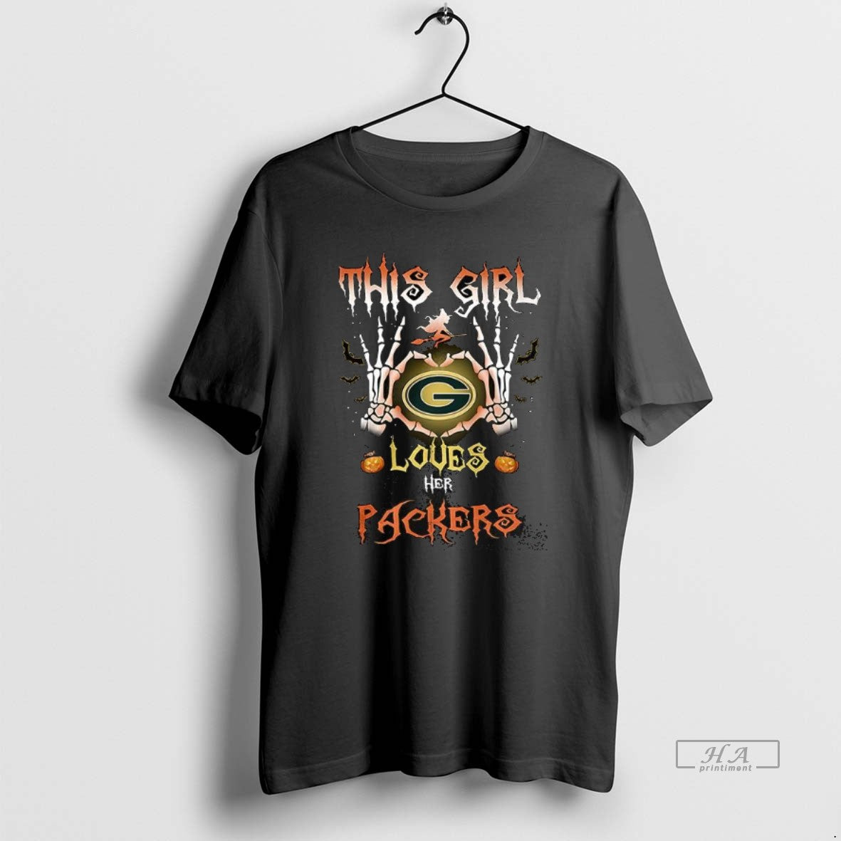 Official This Girl Loves Her Green Bay Packers Skeleton Halloween - clothing by TeeHivey.com
