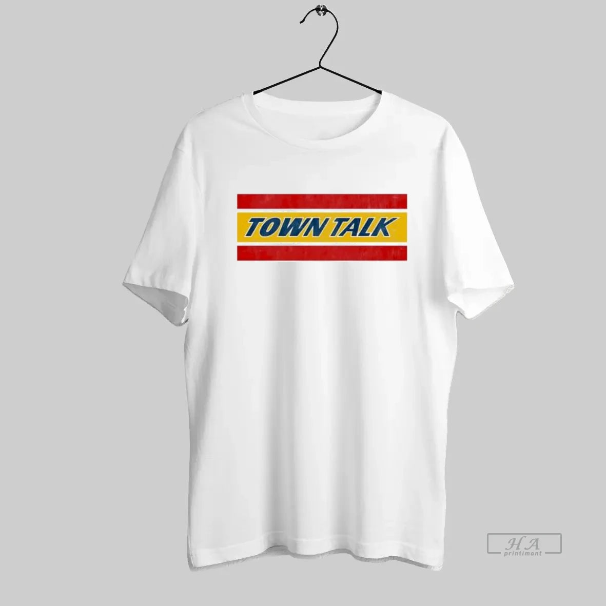 Official Town Talk Red And Yellow Striped Logo - clothing by TeeHivey.com