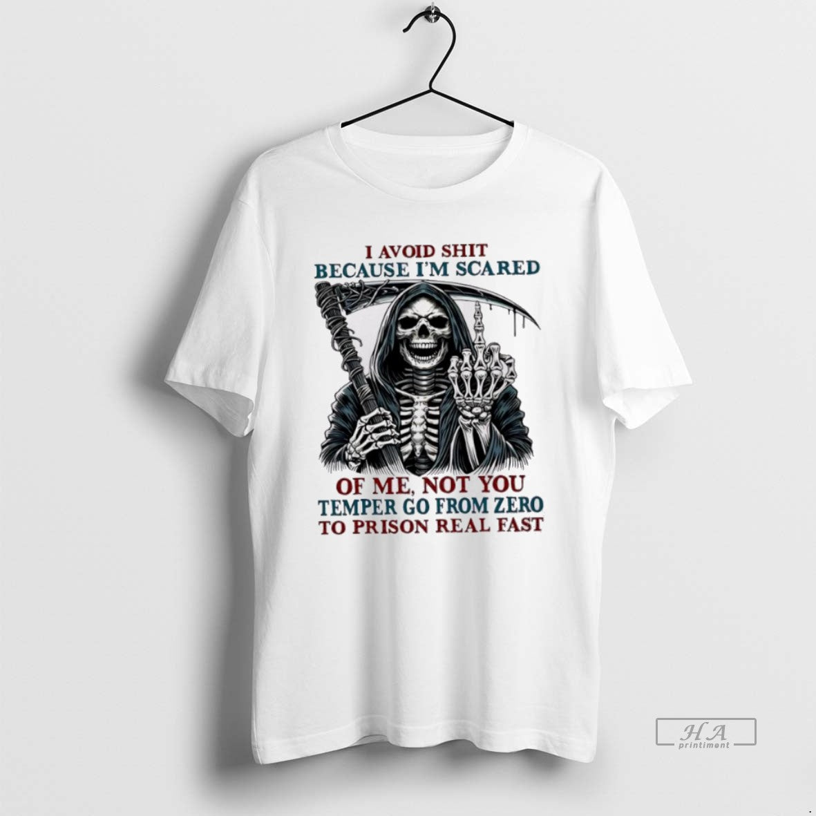 Official Trendy Death Skeleton I Avoid Shit Because Im Scared Of Me Not You Temper - clothing by TeeHivey.com
