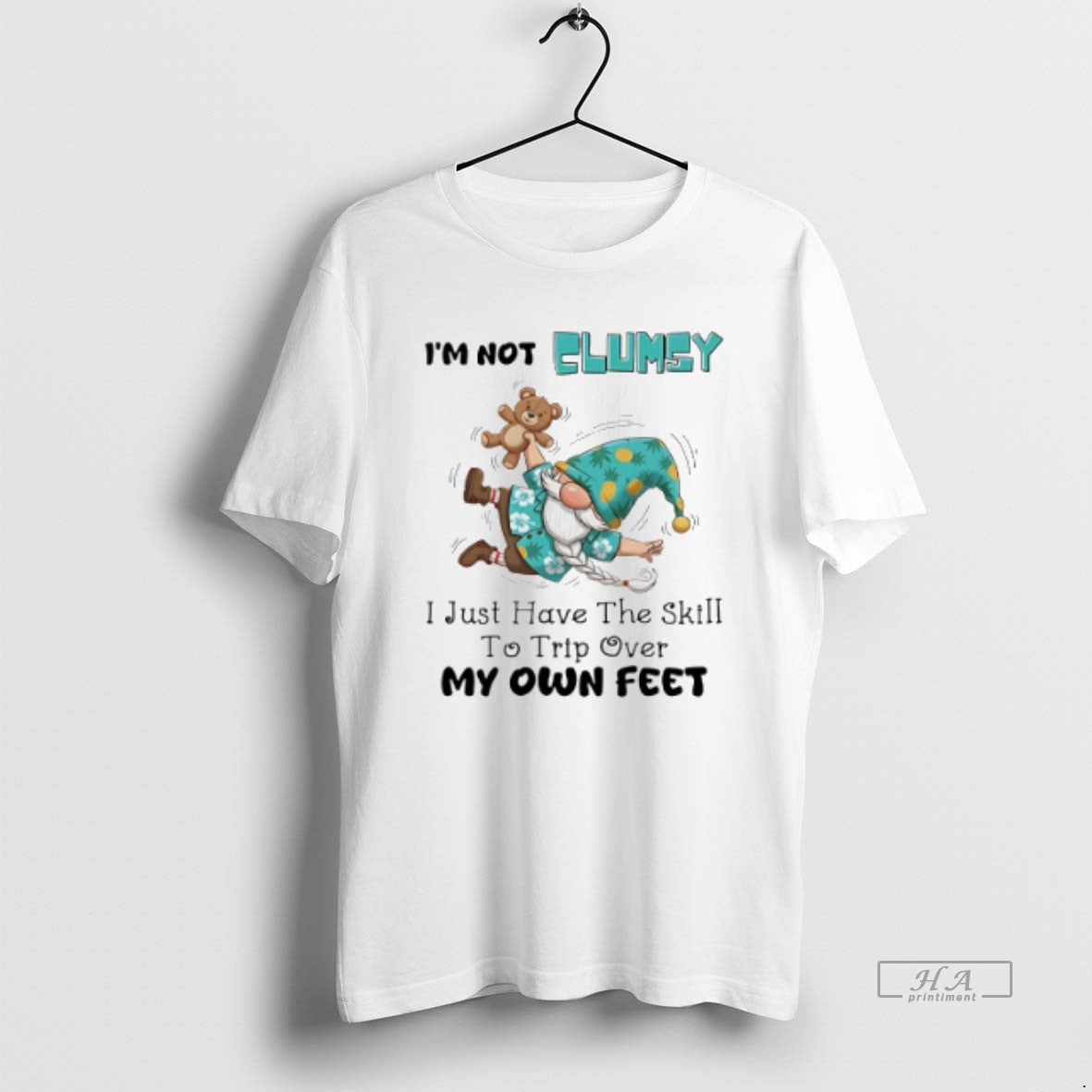 Official Trendy Gnome Im Not Clumsy I Just Have The Skill To Trip Over My - clothing by TeeHivey.com