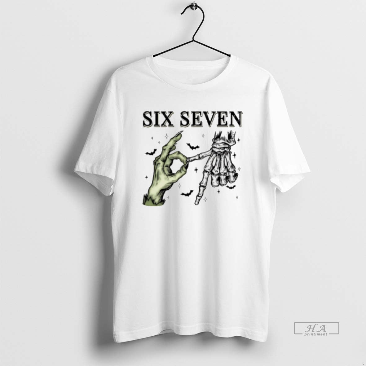 Official Trendy Six Seven Skeleton Hand Halloween - clothing by TeeHivey.com