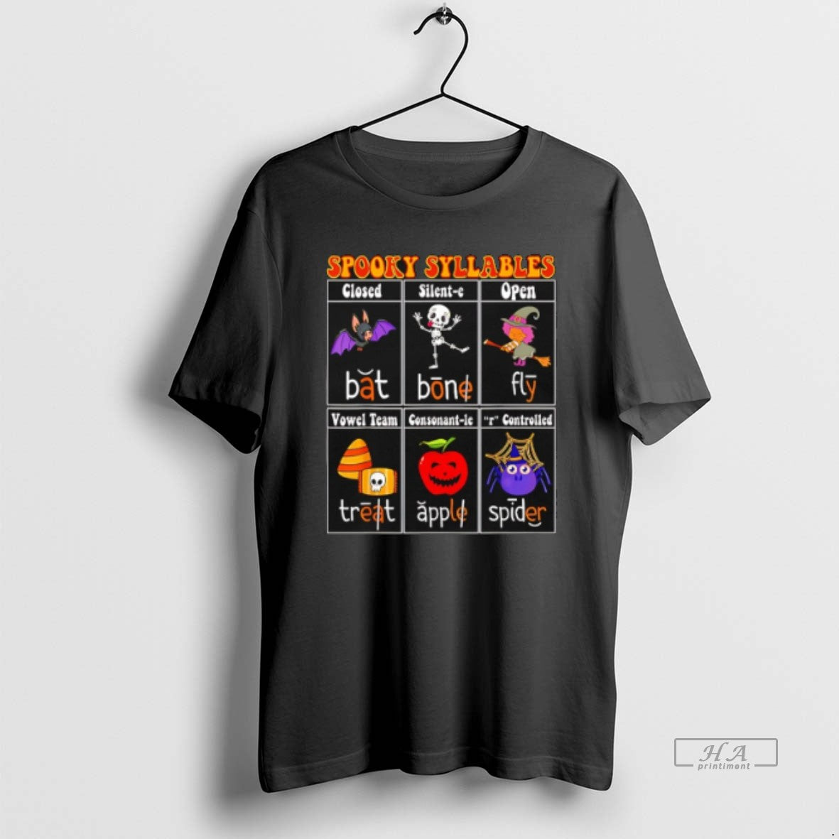 Official Trendy Spooky Syllables Teacher Halloween Educational Kids - clothing by TeeHivey.com