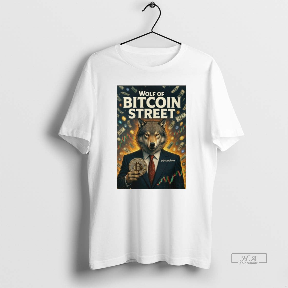 Official Wolf Of Bitcoin Street Wolf Of Wall Street - clothing by TeeHivey.com