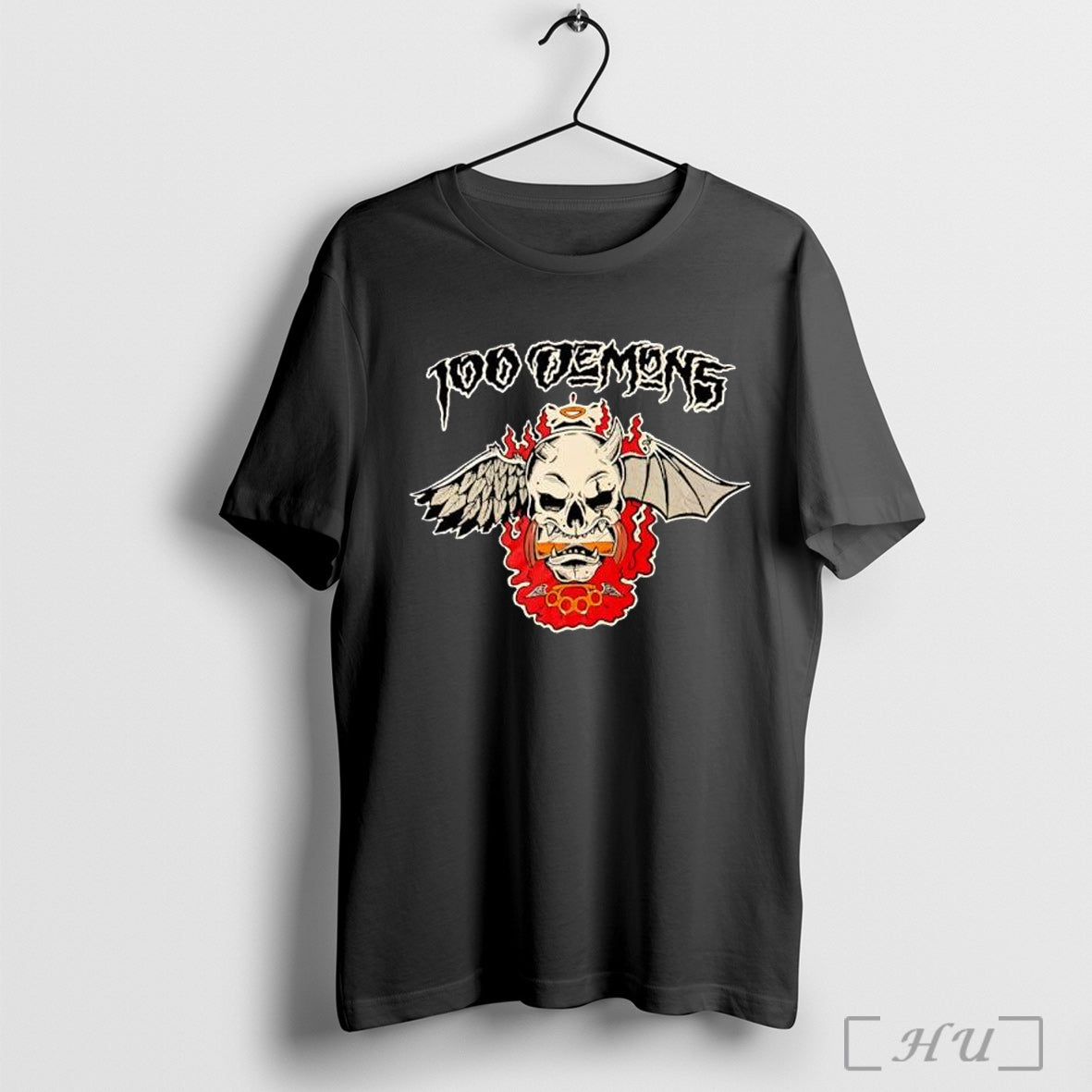 Officials 100 Demons Band Logo T Shirt