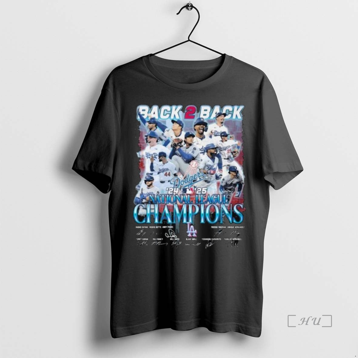 Officials Back 2 Back 24 25 National League Champions Los Angeles Dodgers Signatures Long Sleve - clothing by TeeHivey.com
