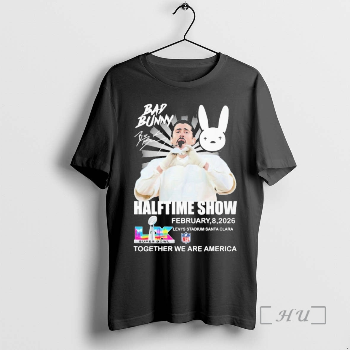 Officials Bad Bunny Halftime Show Together We Are America - clothing by TeeHivey.com