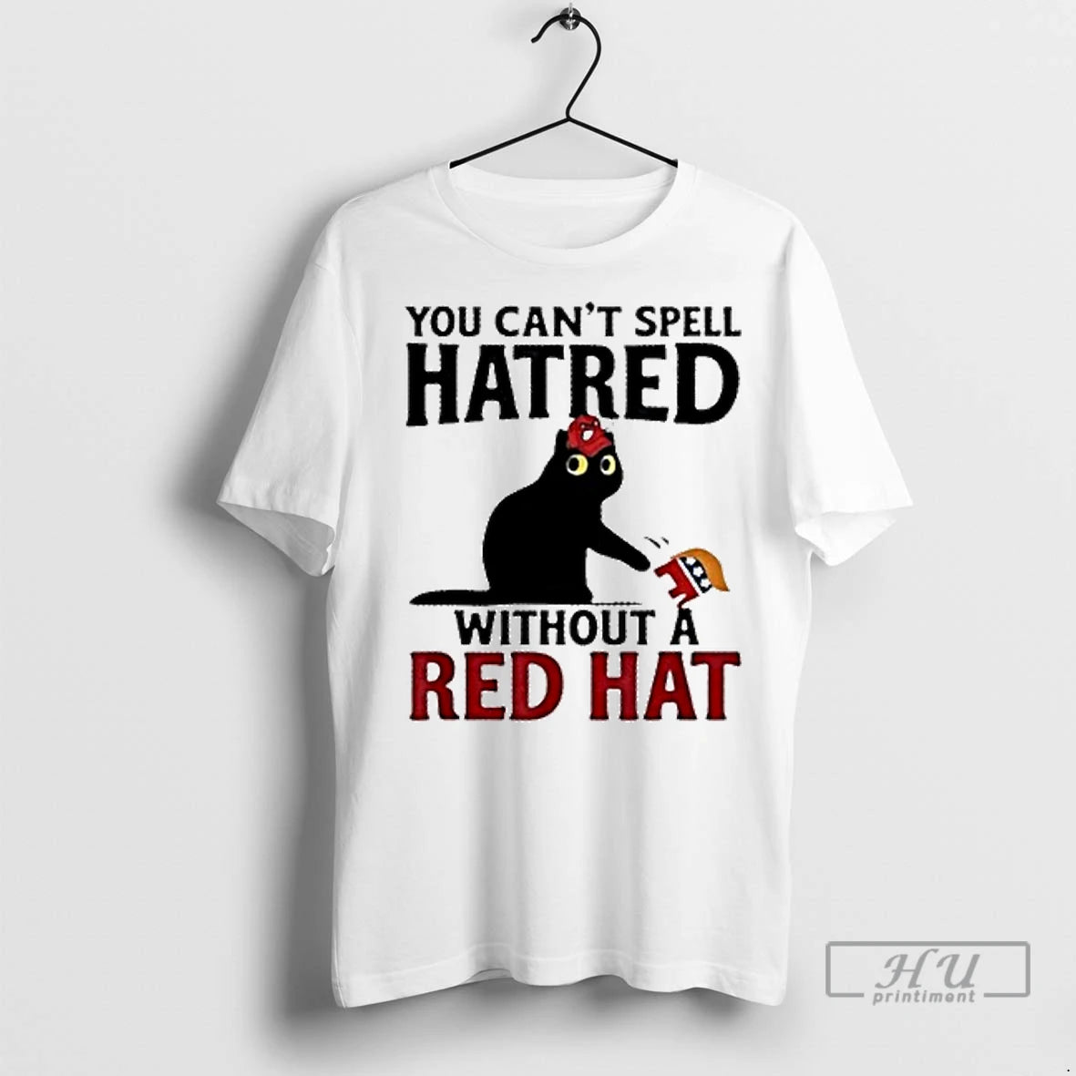 Officials Black Cat You Cant Spell Hatred Without Red Hat T Shirts