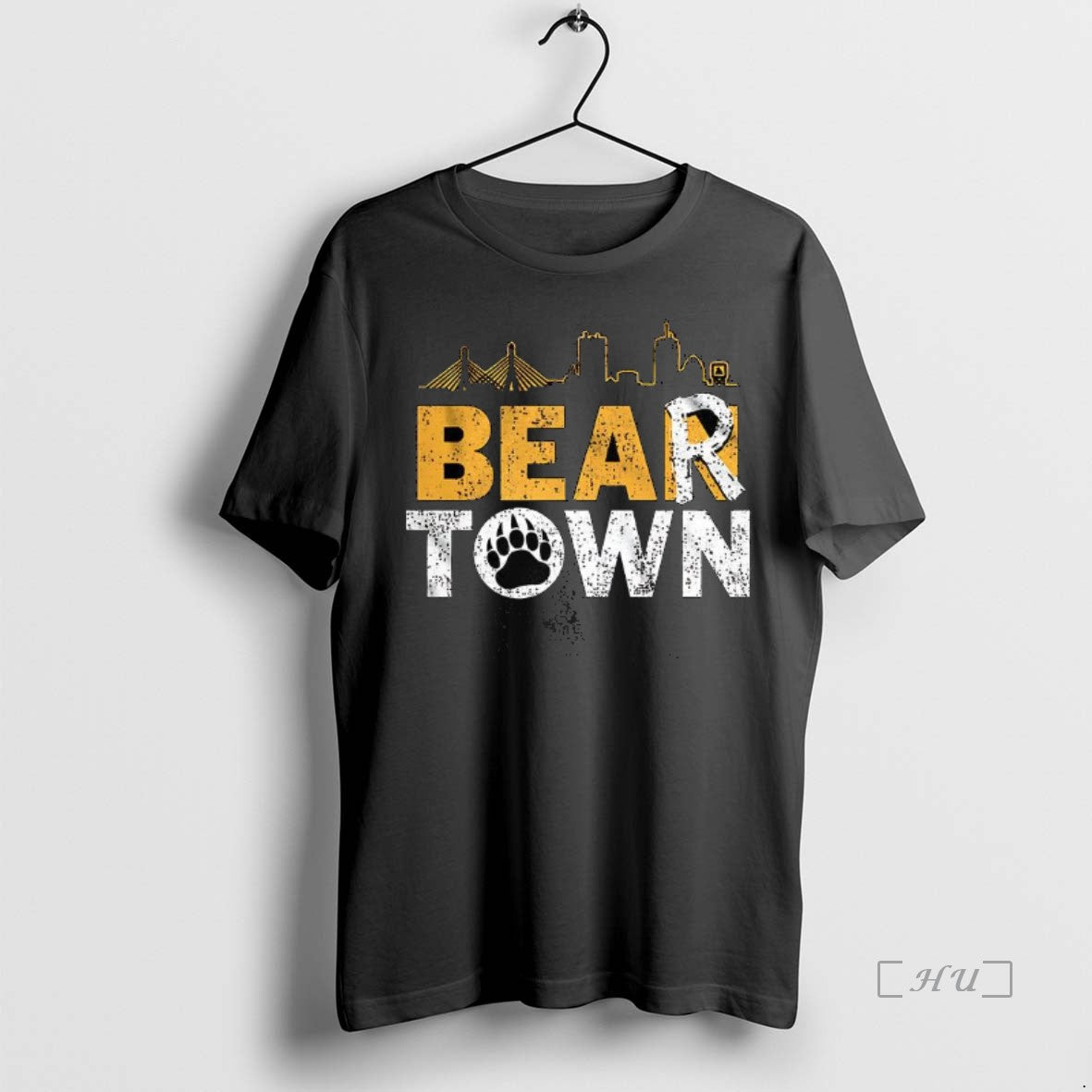 Officials Boston Bear Hockey Town Skyline - clothing by TeeHivey.com