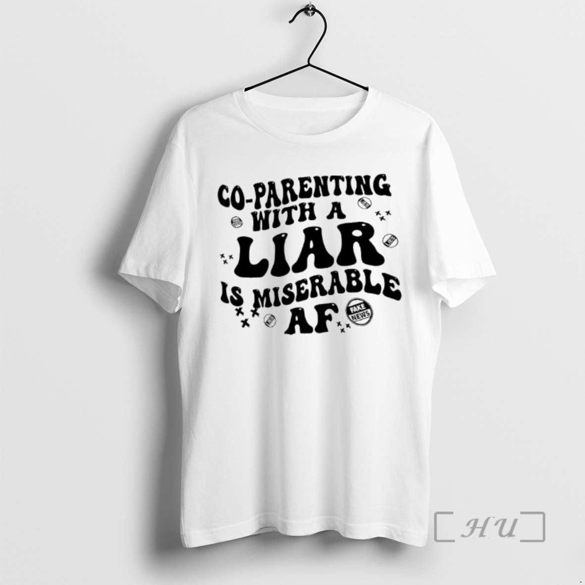 Officials Co Parenting Lies With A Liar Is Miserable Af Fake News Premium T Shirts - clothing by TeeHivey.com