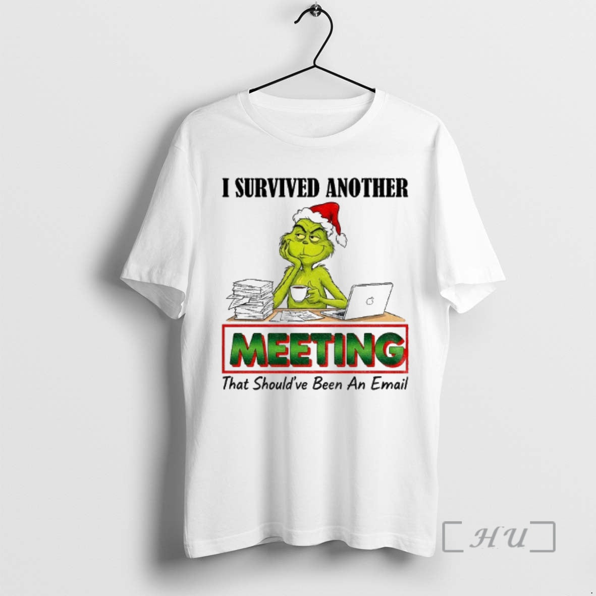 Officials Grinch I Survived Another Meeting That Shouldve Been An Email Christmas Premium T Shirts - clothing by TeeHivey.com