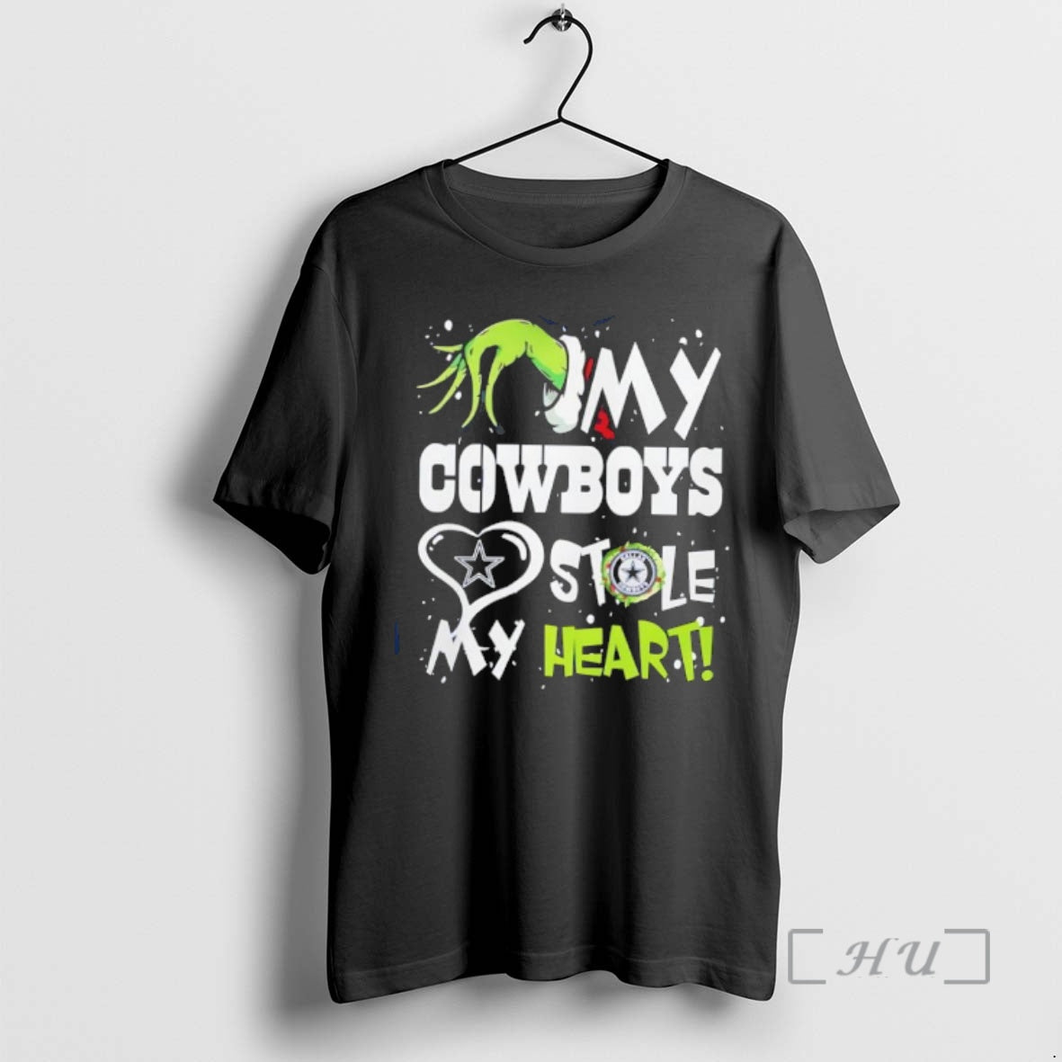 Officials Grinch My Cowboys Stole My Heart Christmas - clothing by TeeHivey.com