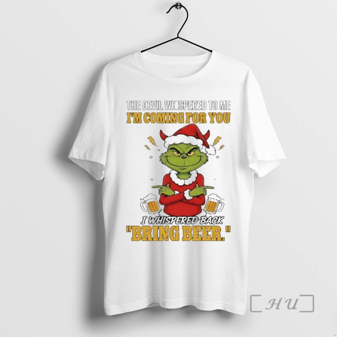 Officials Grinch The Devil Whispered To Me Im Coming For You Christmas 2025 Premium - clothing by TeeHivey.com