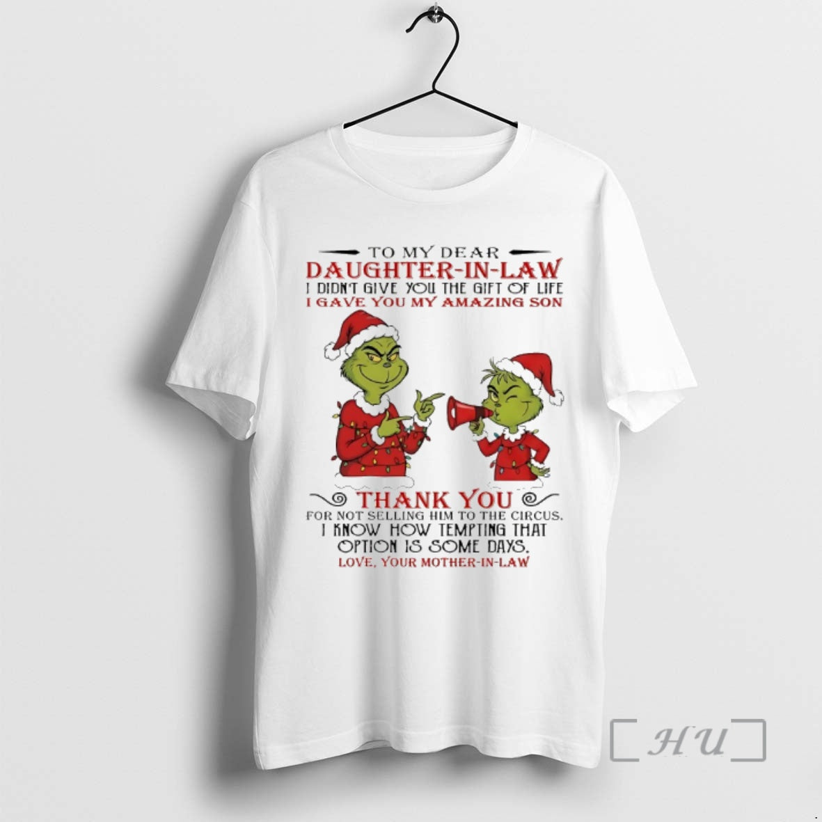 Officials Grinch To My Dear Daughter In Law Idiontgive Chirstmas 2025 Premium T Shirts Sweater - clothing by TeeHivey.com