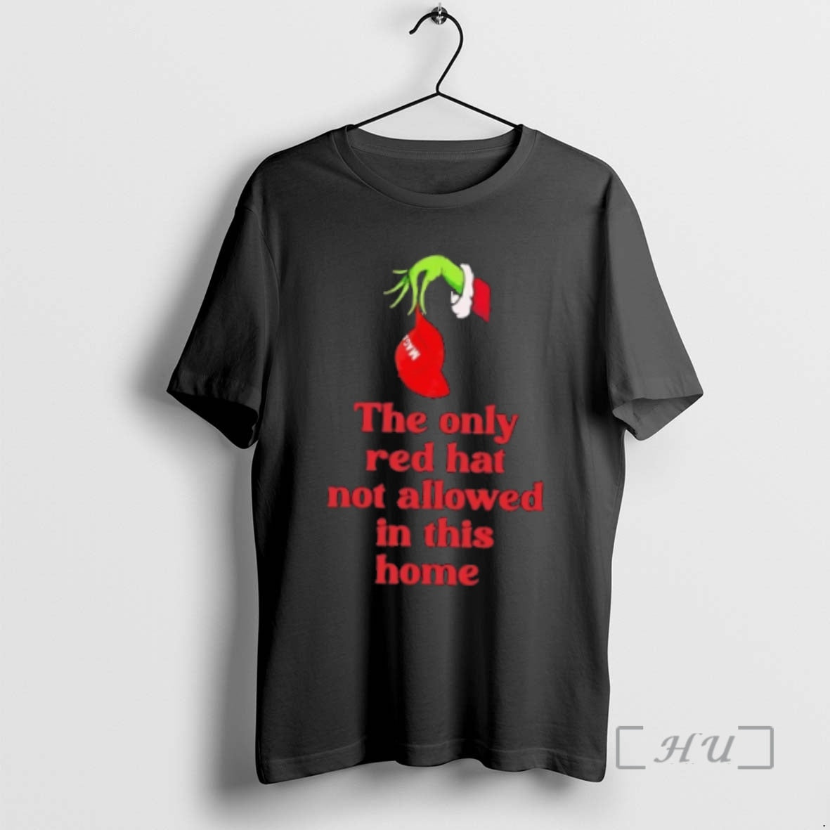 Officials Grinch Hand The Only Red Hat Not Allowed In This Home Premium T Shirts - clothing by TeeHivey.com