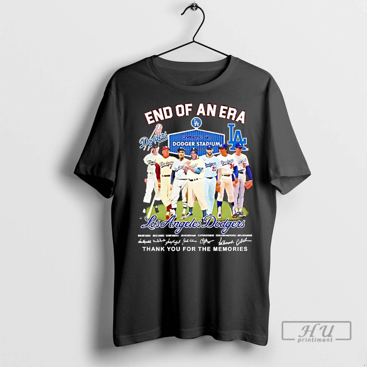 Officials La Dodgers End Of An Era Thank You For The Memories Signature T Shirts