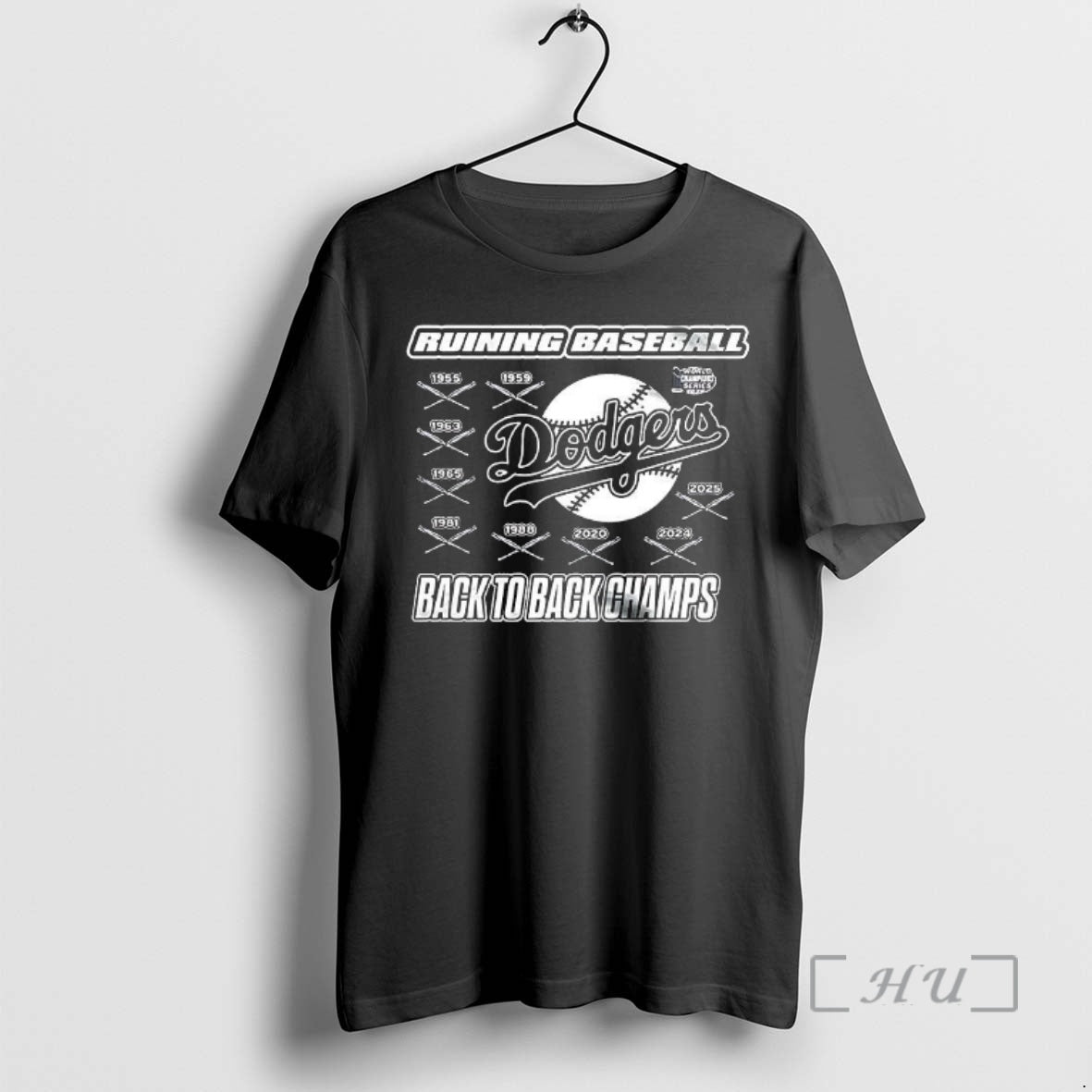 Officials Los Angeles Dodgers Ruining Baseball Back To Back Champions 2025 Logo Premium T Shirts - clothing by TeeHivey.com
