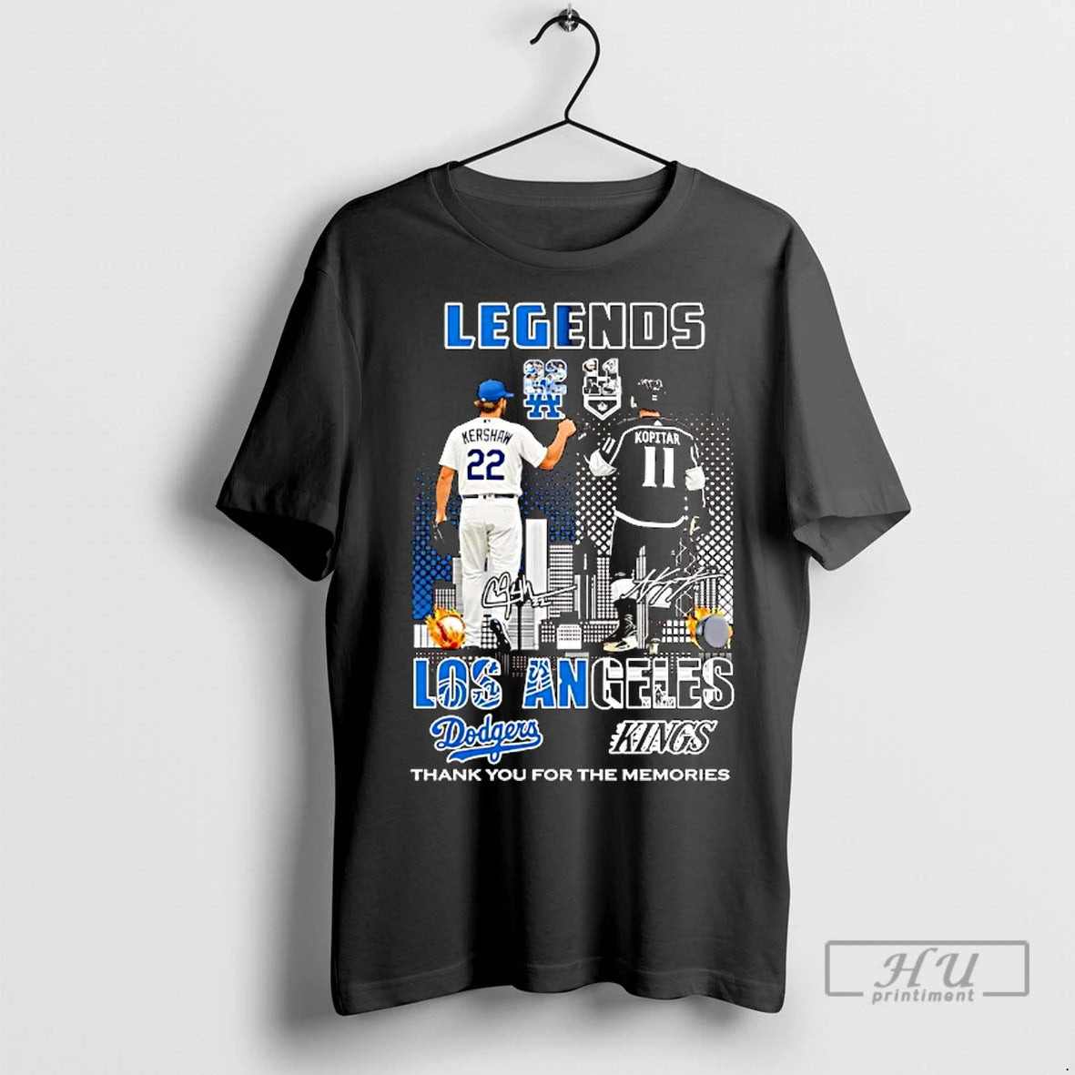 Officials Los Angeles Legends Kershaw And Kopitar Thank You For The Memories T Shirts
