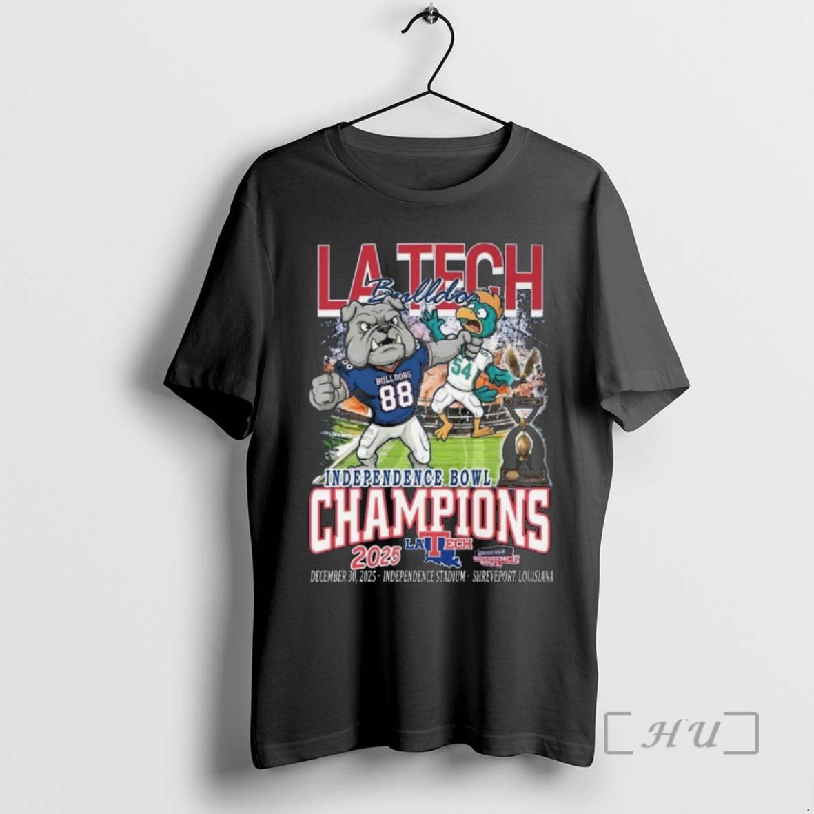 Officials Louisiana Tech Bulldogs Independence Bowl 2025 Champions Mascot - clothing by TeeHivey.com