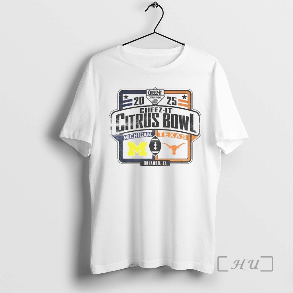 Officials Michigan Wolverines Vs Texas Longhorns Cheez It Citrus Bowl 2025 Logo Premium T Shirts - clothing by TeeHivey.com